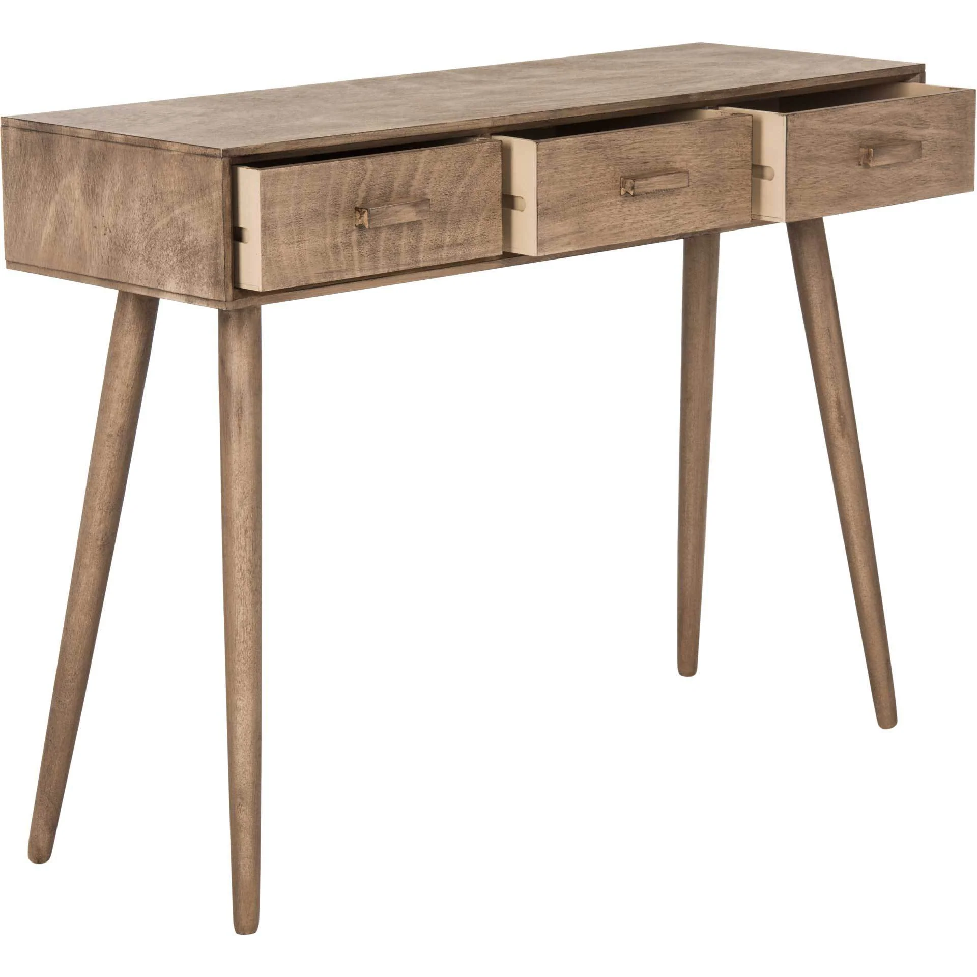 Alara 3 Drawer Console Table Desert Brown - Image 2