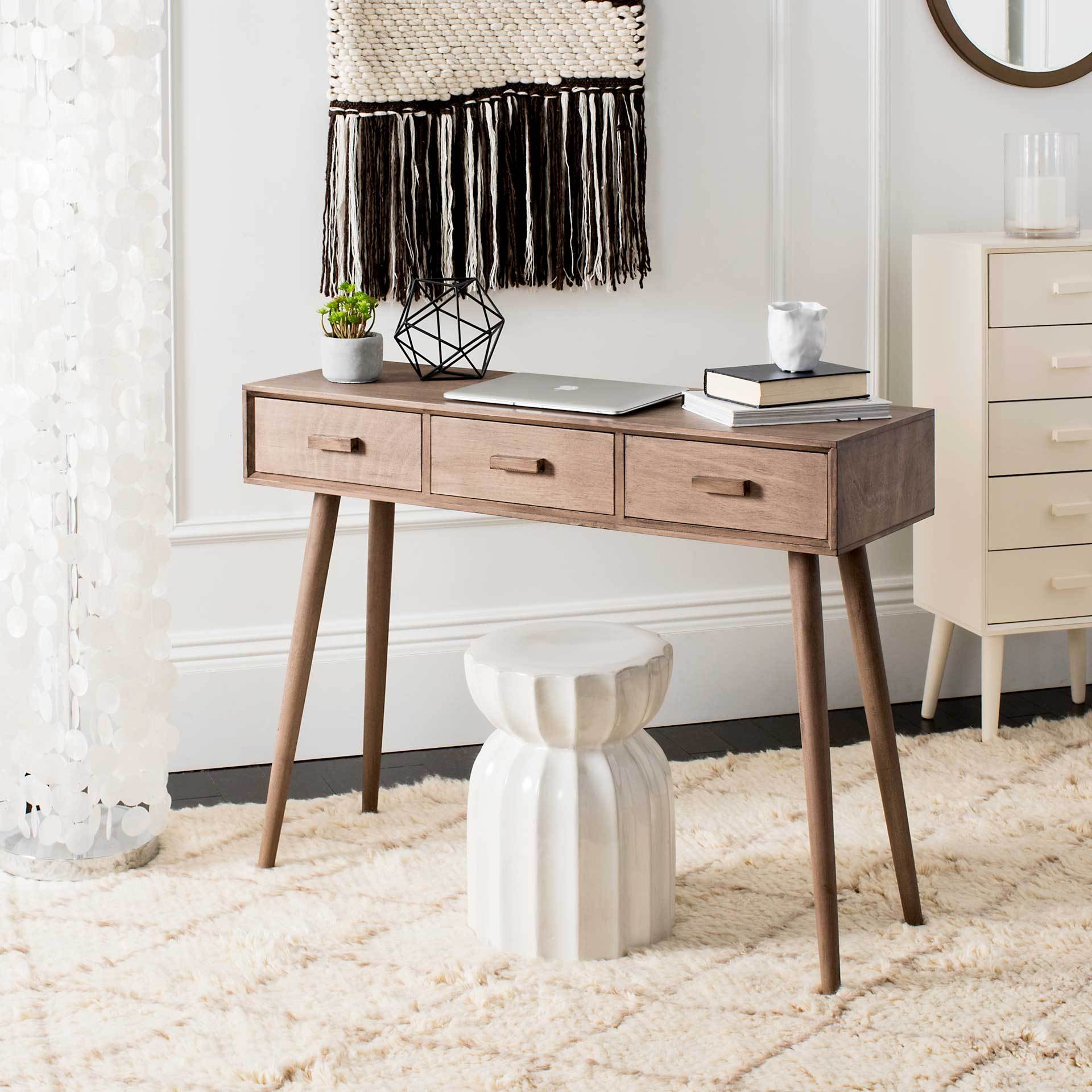 Alara 3 Drawer Console Table Desert Brown - Image 7