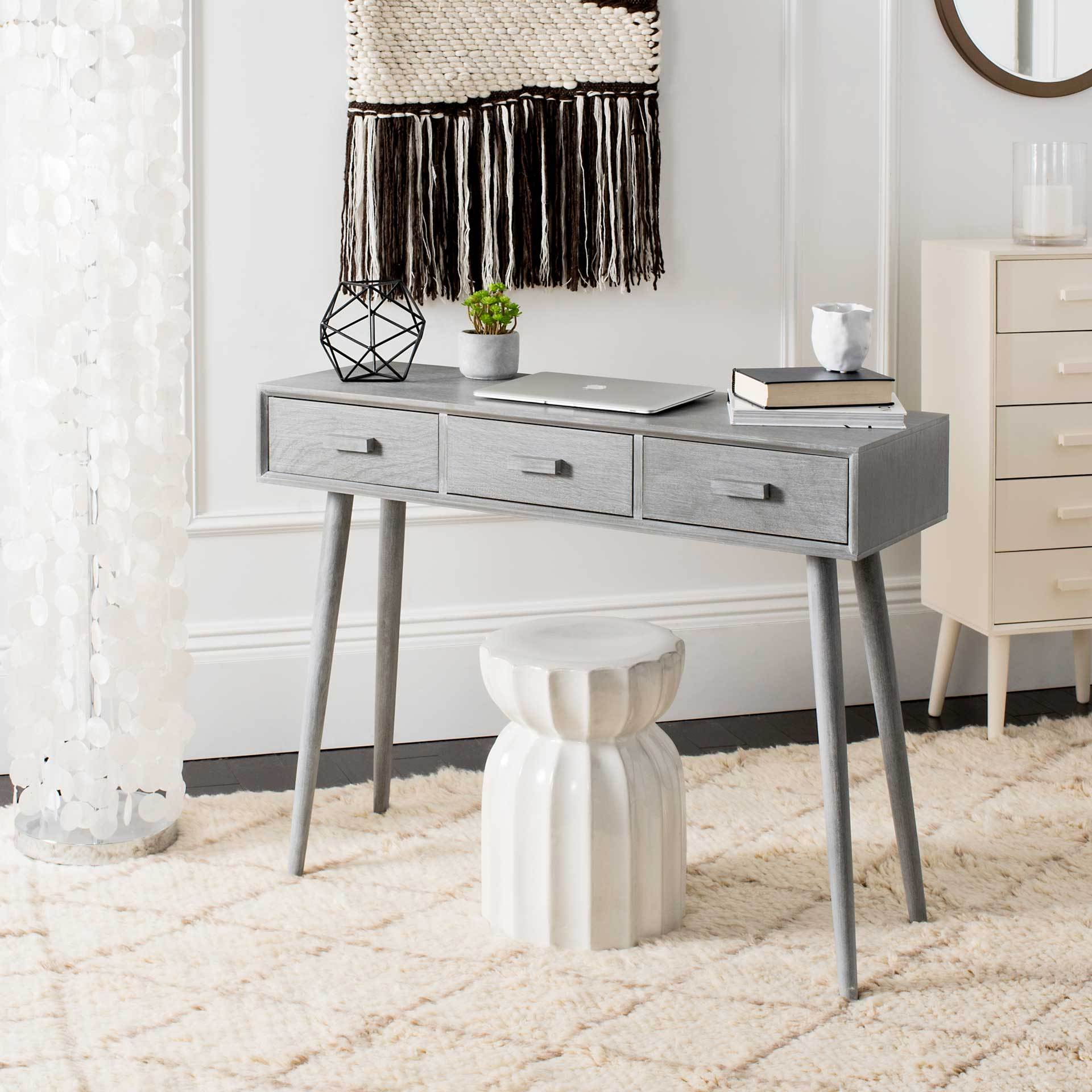 Alara 3 Drawer Console Table Slate Gray - Image 7