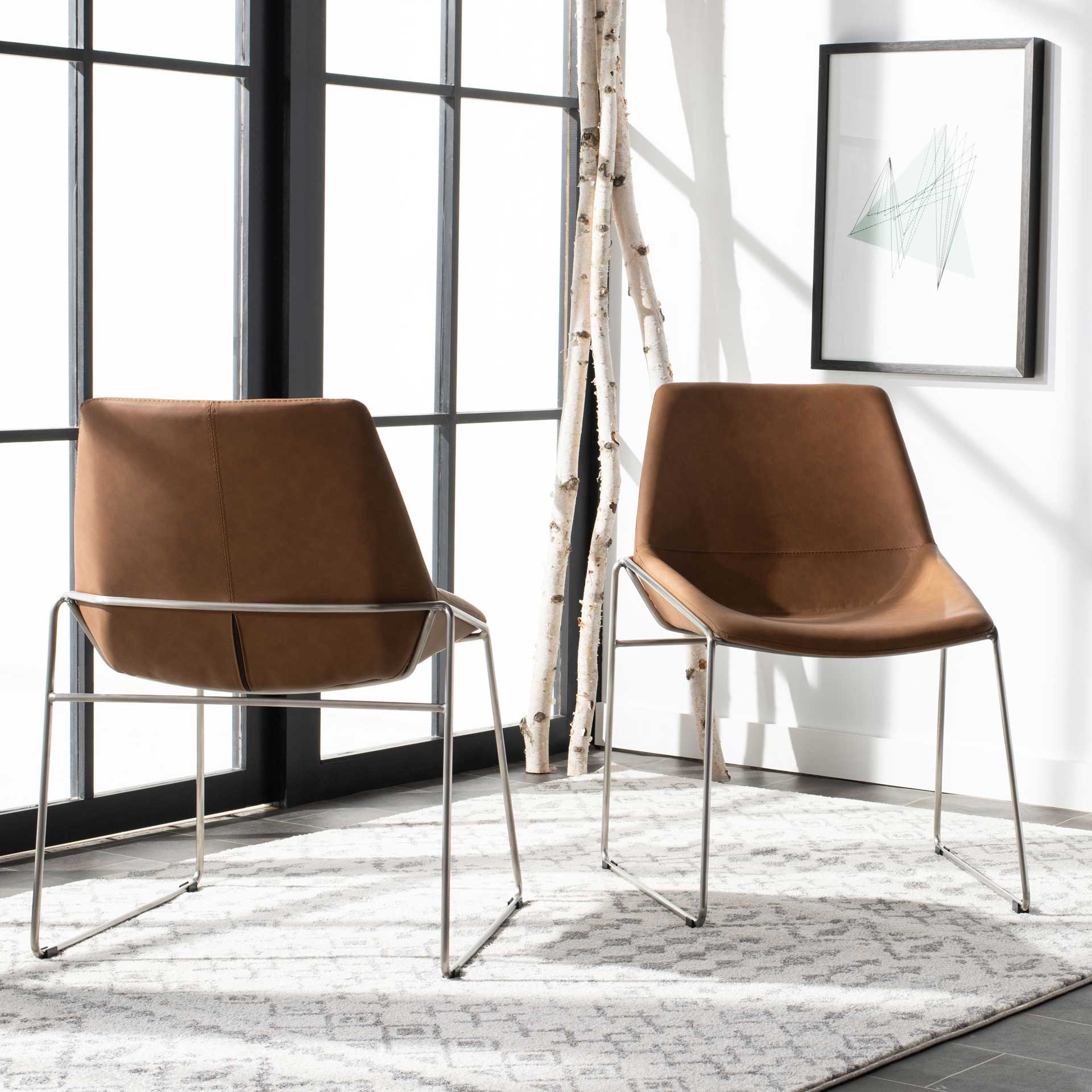 Alasdair Dining Chair Matte Cigar Brown (Set of 2) - Image 7