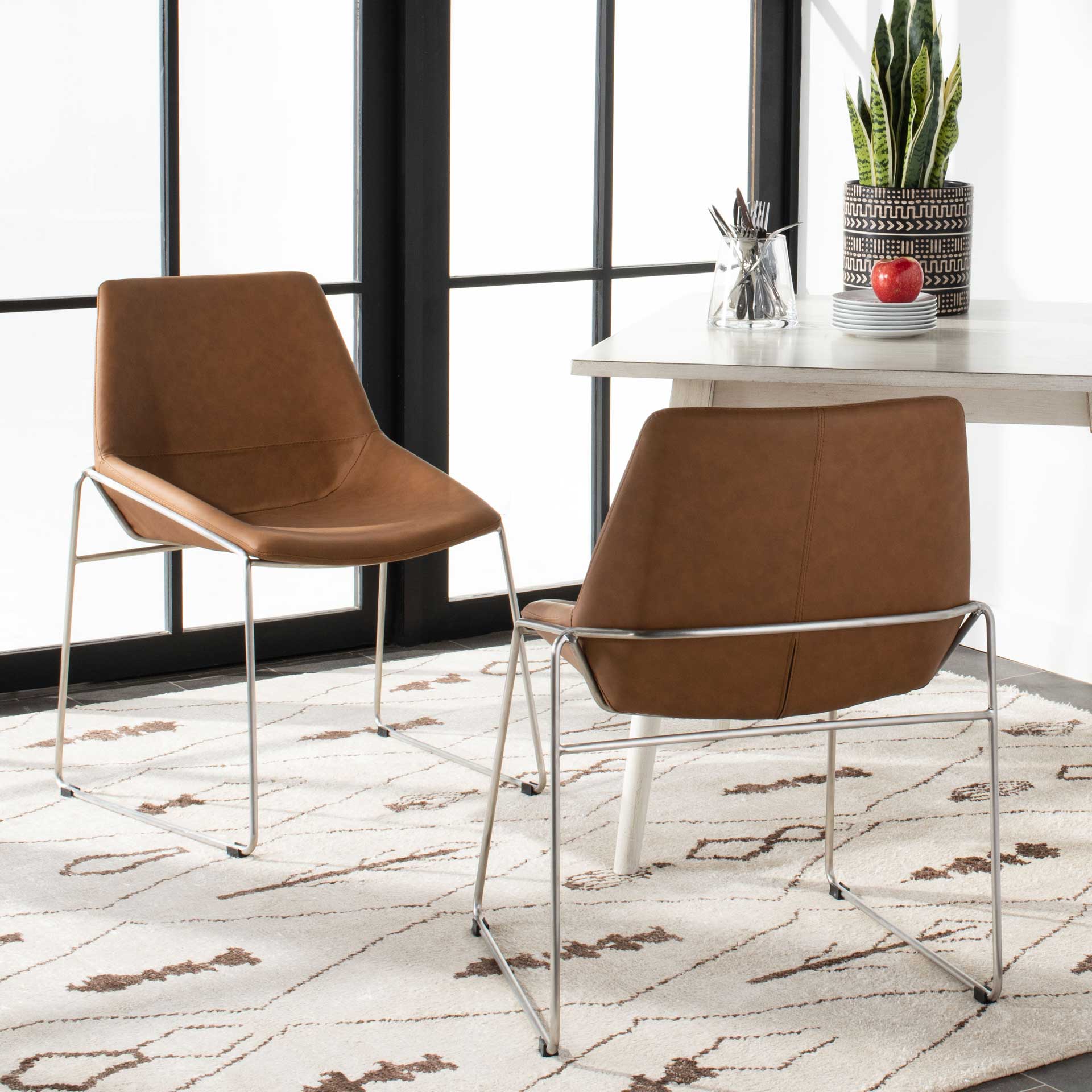 Alasdair Dining Chair Matte Cigar Brown (Set of 2) - Image 8