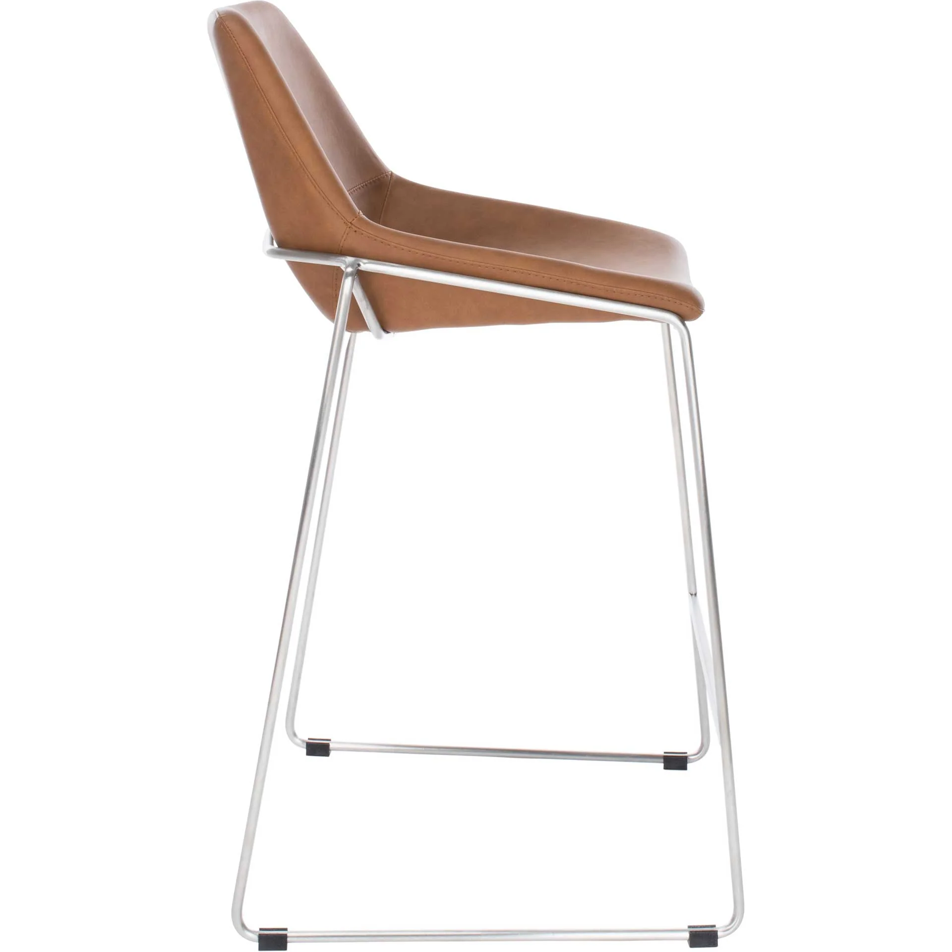 Alasdair Mid Century Bar Stool Matte Cigar Brown - Image 3