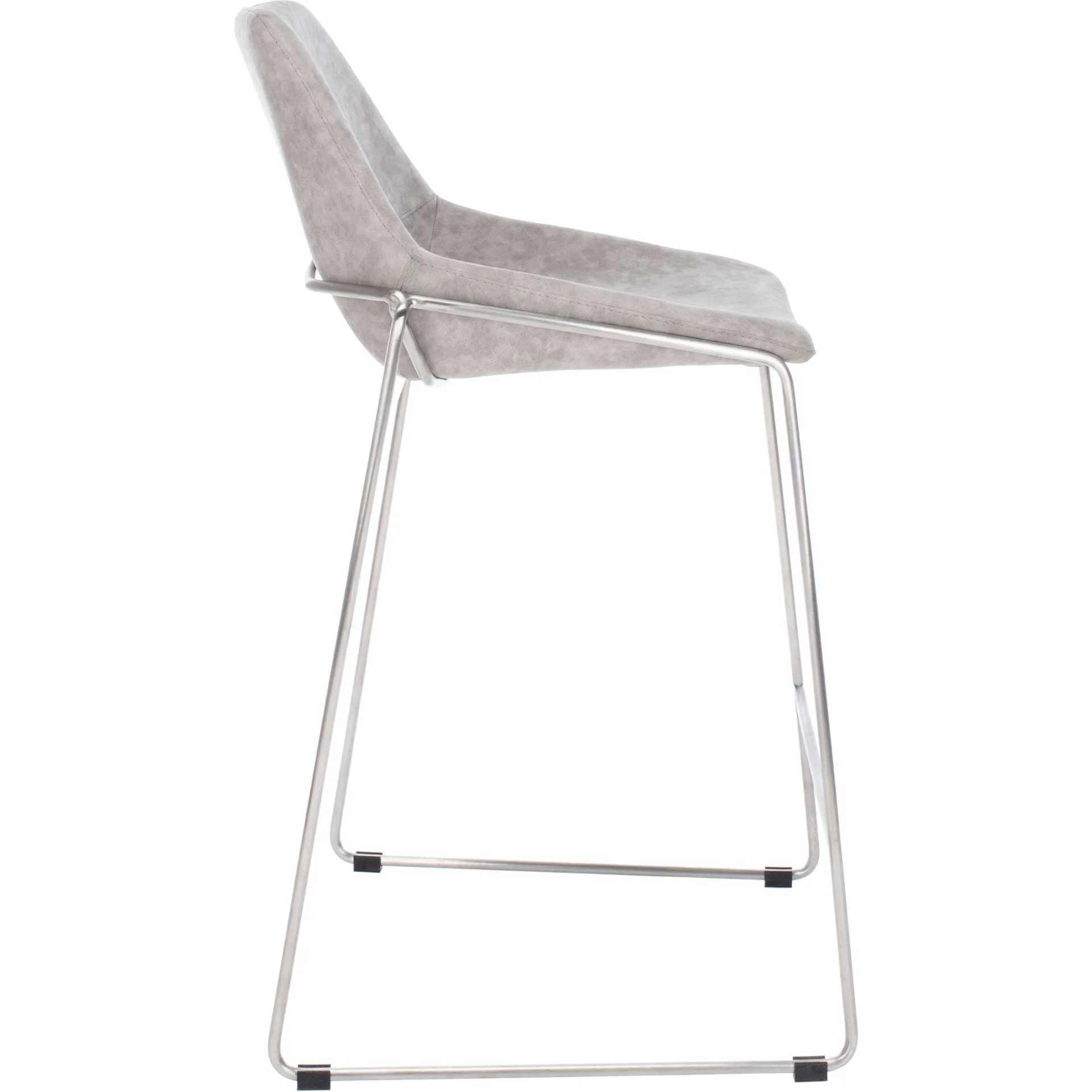 Alasdair Mid Century Bar Stool Matte Stone - Image 3