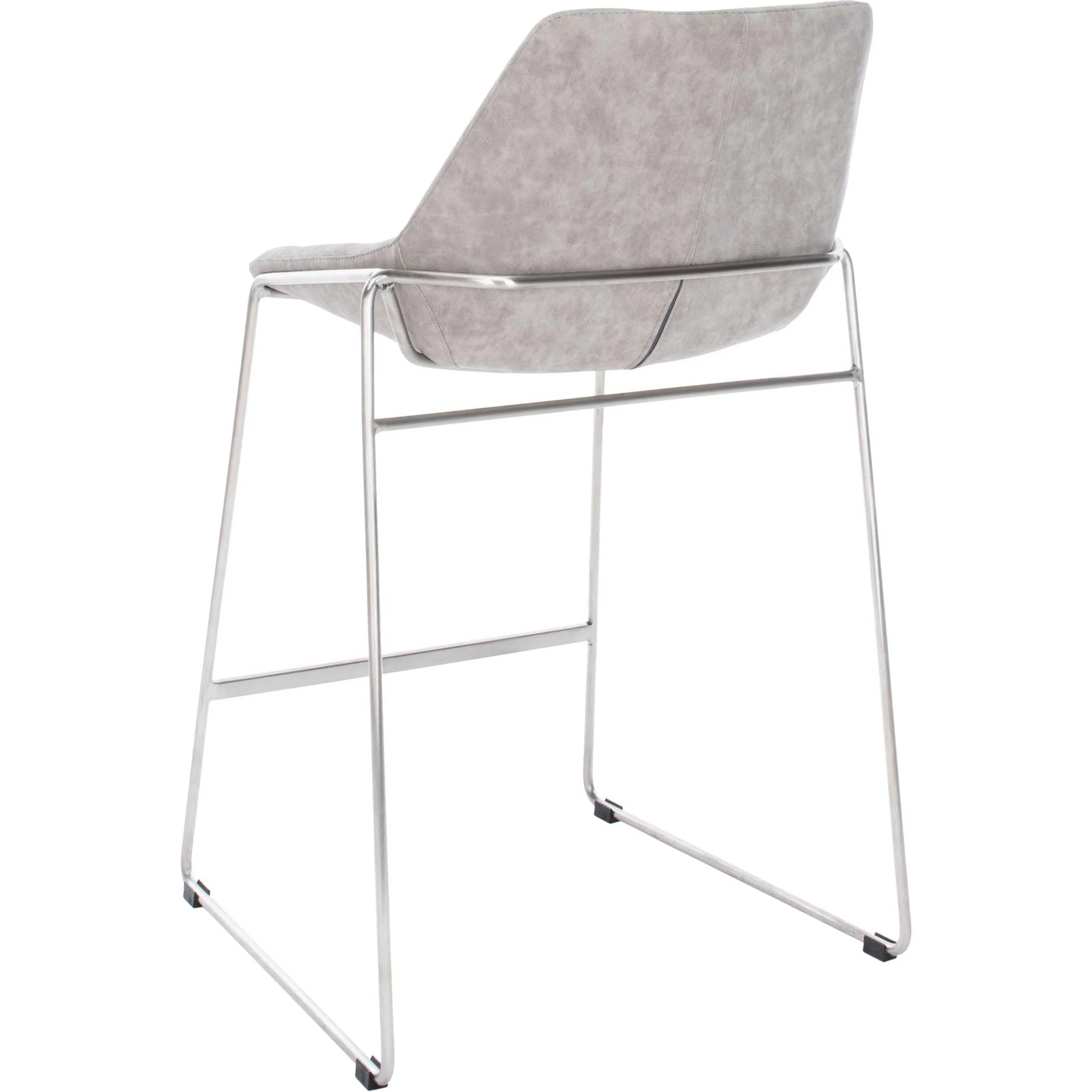 Alasdair Mid Century Bar Stool Matte Stone - Image 5