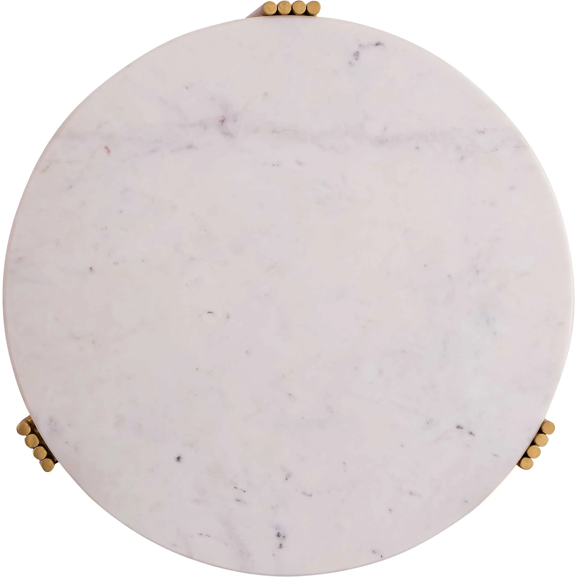 Alayna Marble Side Table Gold/White - Image 4