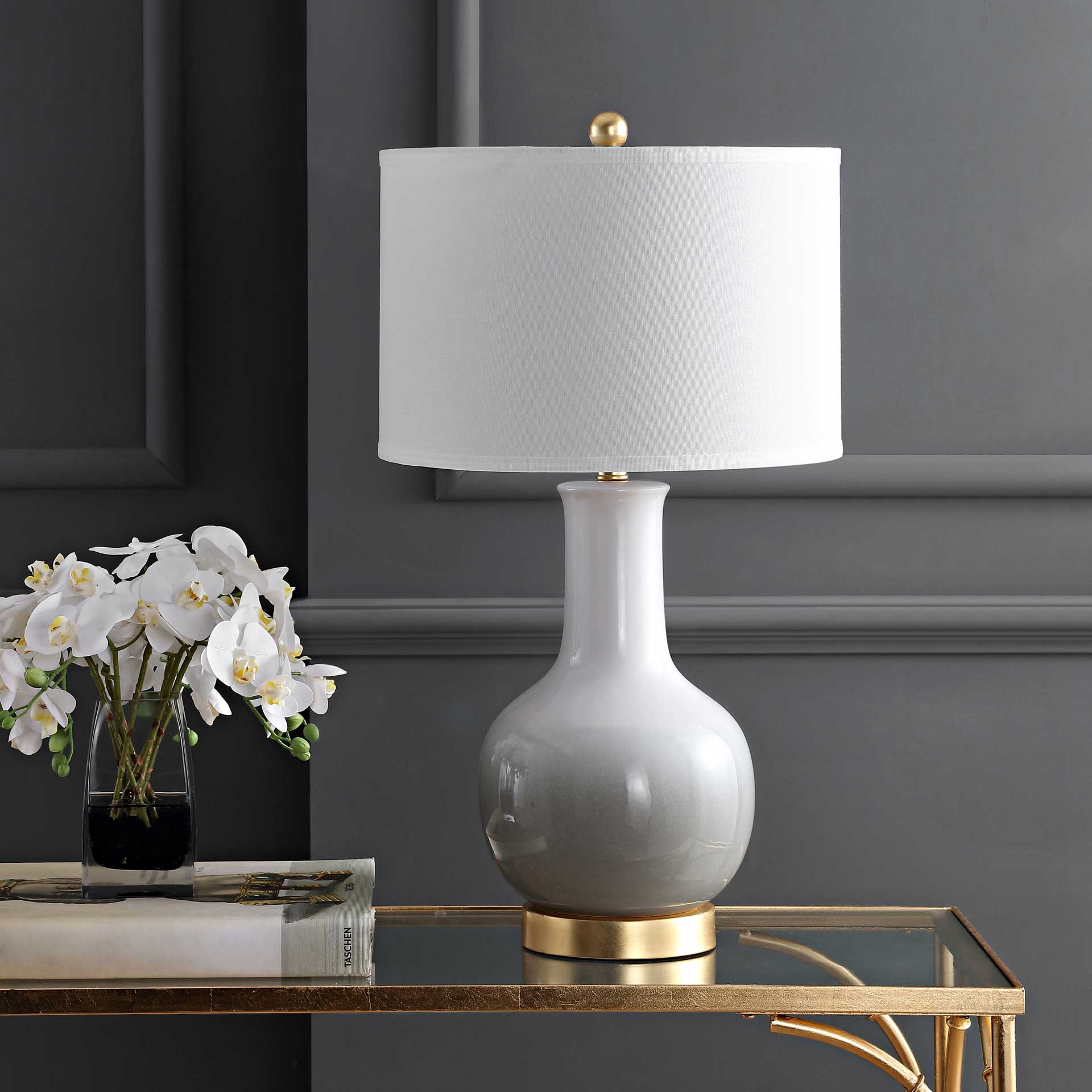 Alayna Table Lamp Gray/White - Image 3