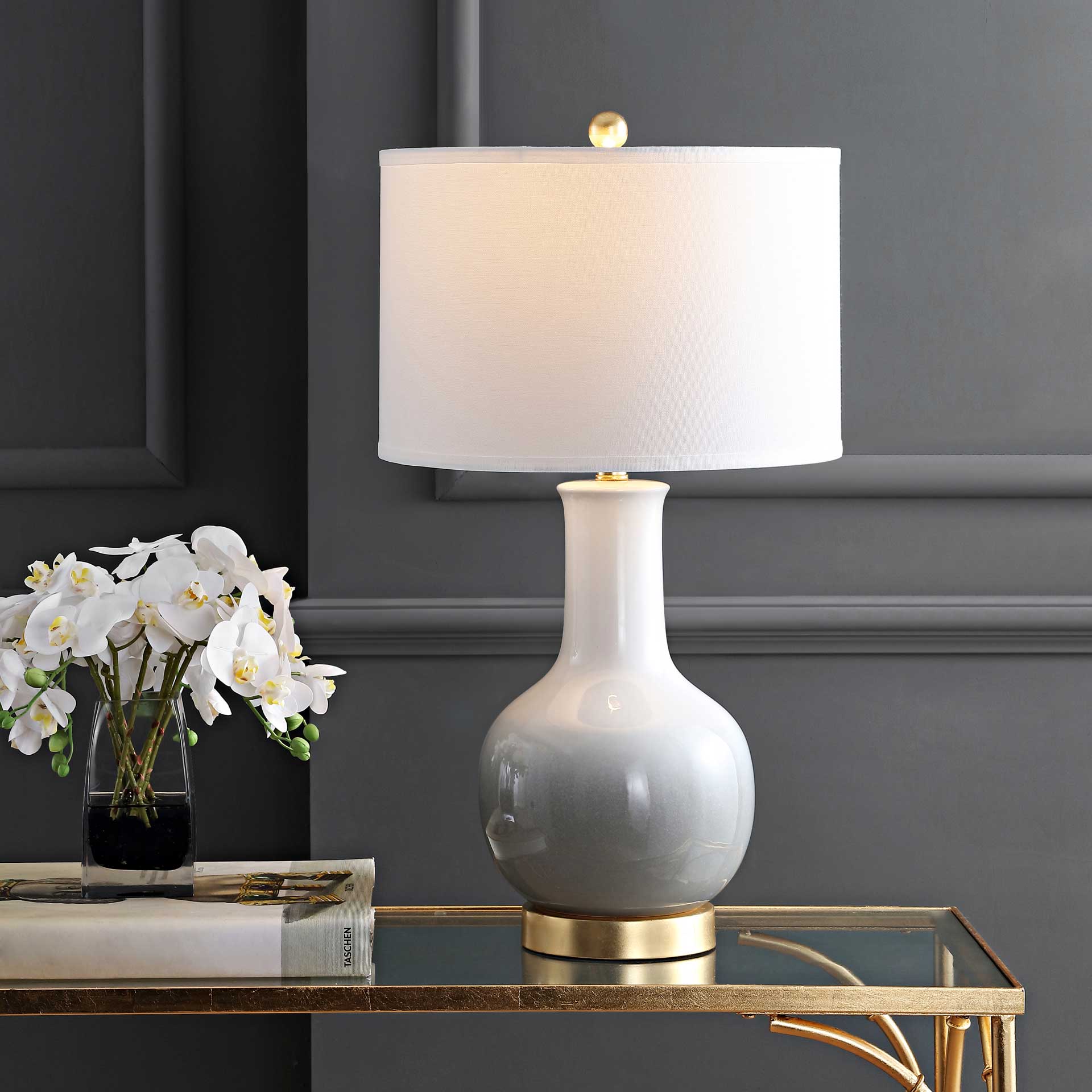 Alayna Table Lamp Gray/White - Image 4