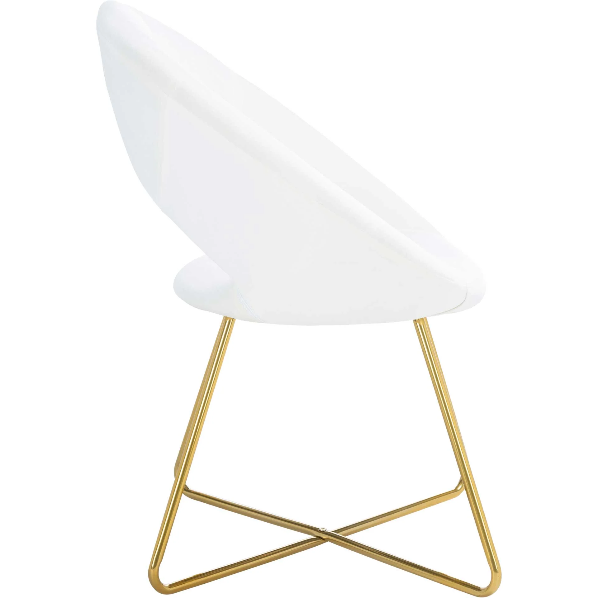 Alban Accent Chair Ivory/Gold - Image 2