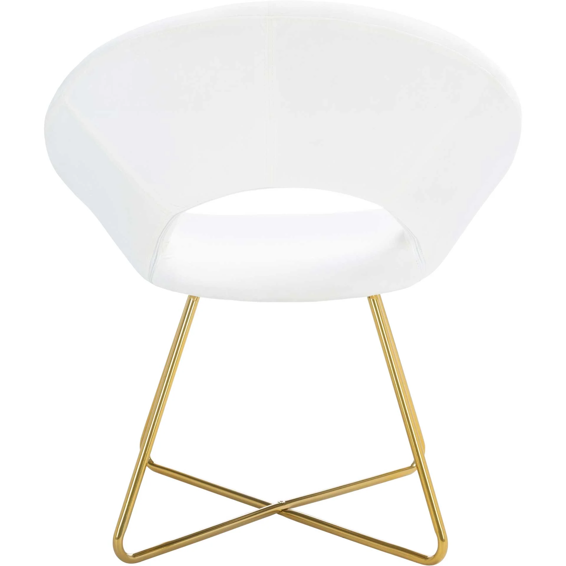 Alban Accent Chair Ivory/Gold - Image 3