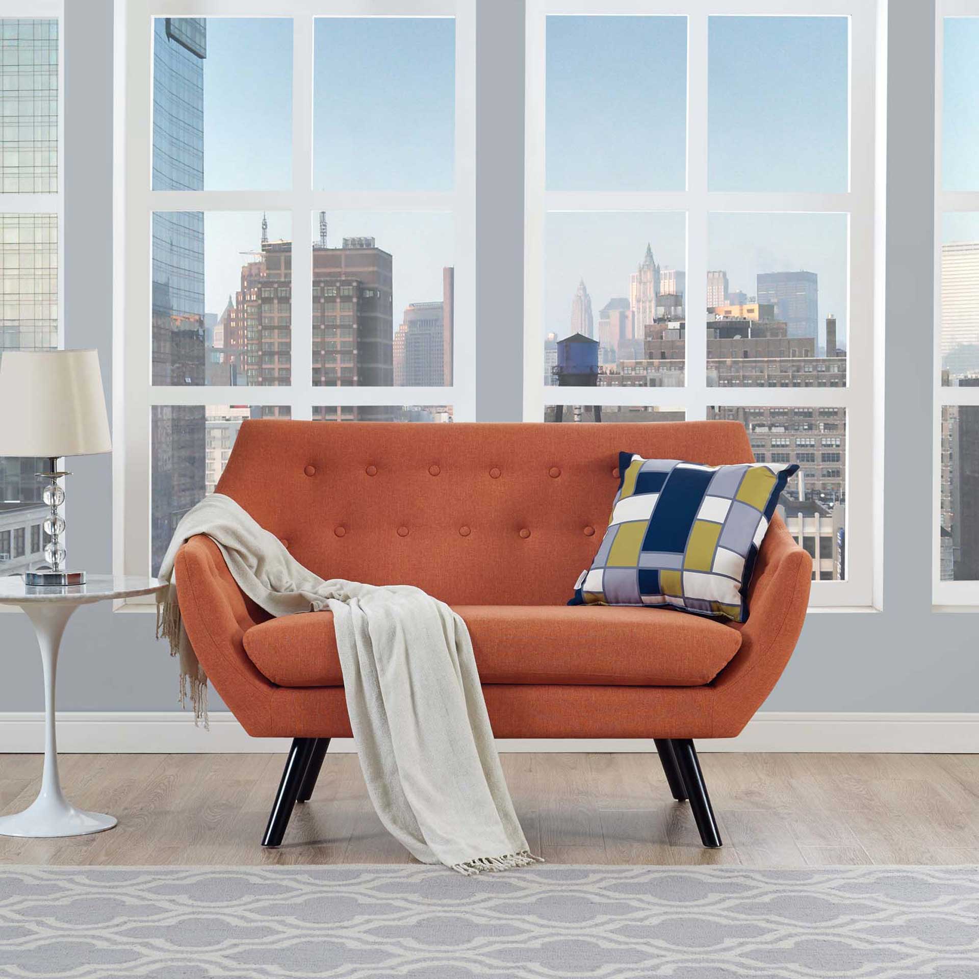 Albert Loveseat Orange - Image 4
