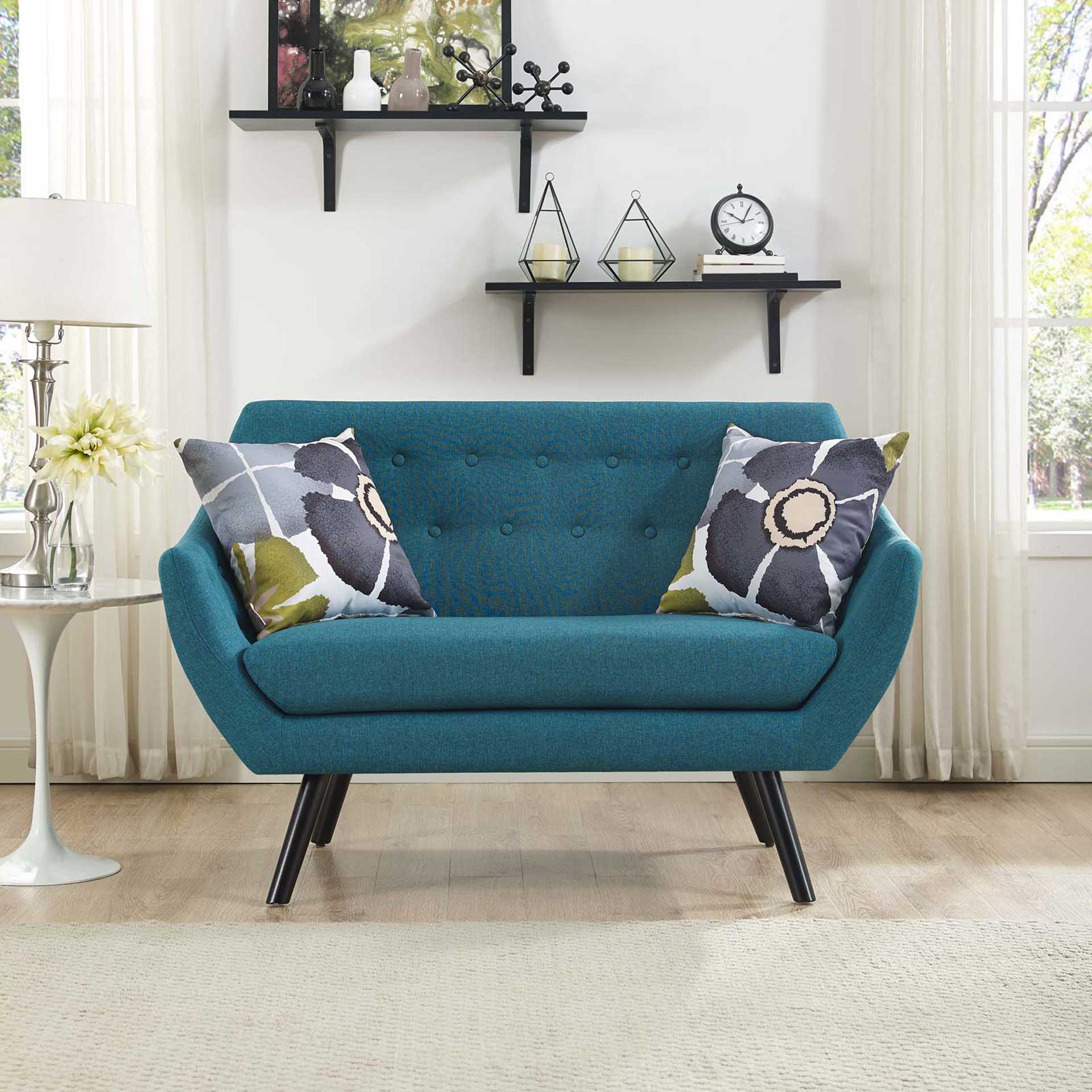 Albert Loveseat Teal - Image 4