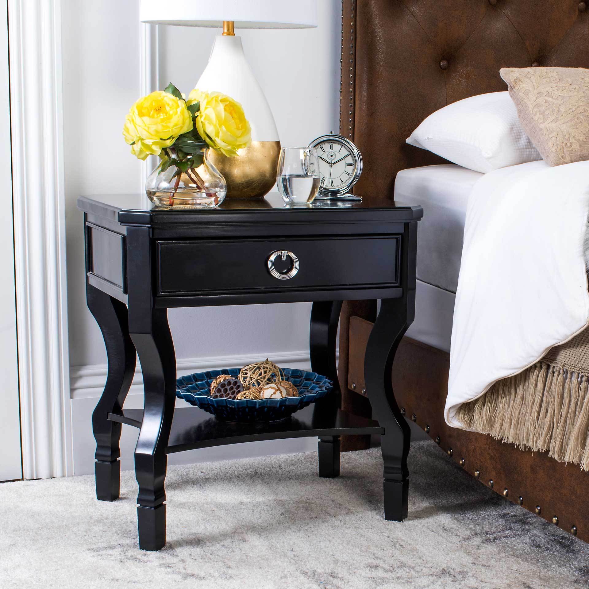 Albert One Drawer Nightstand Black - Image 7