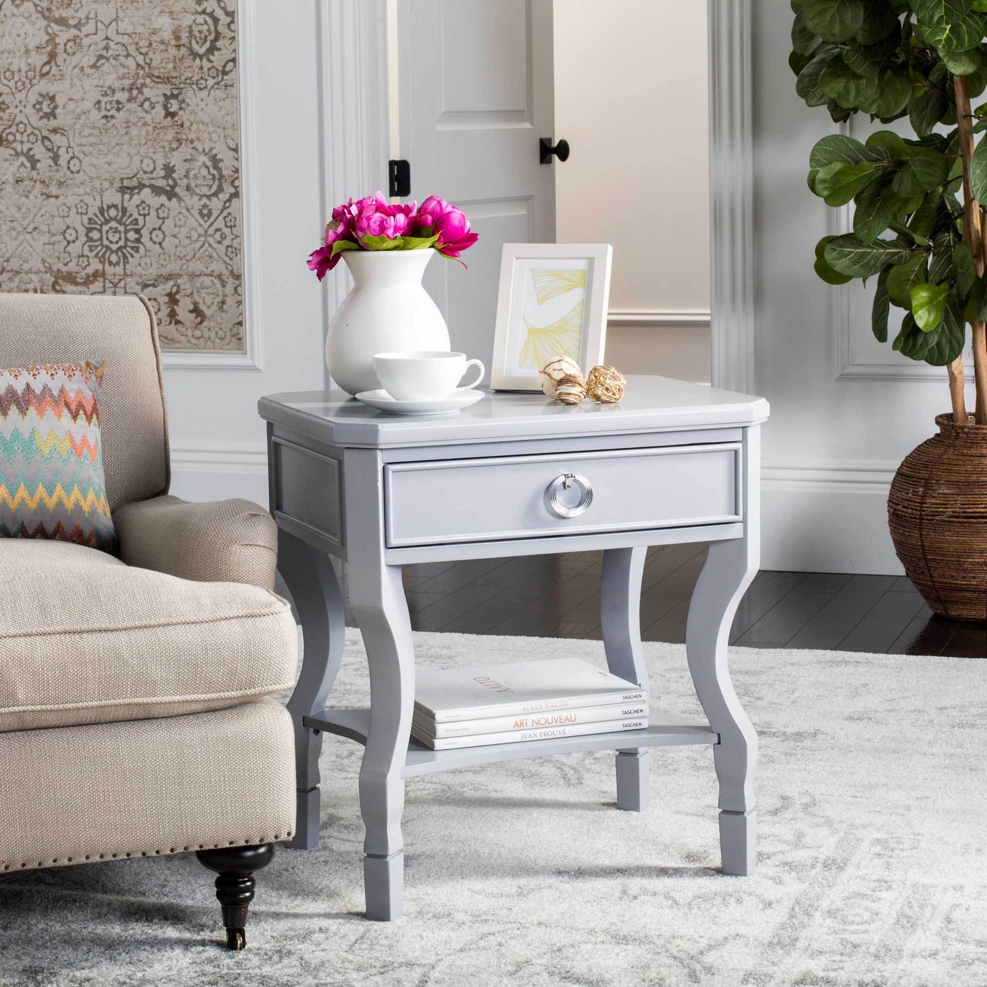 Albert One Drawer Nightstand Gray - Image 6