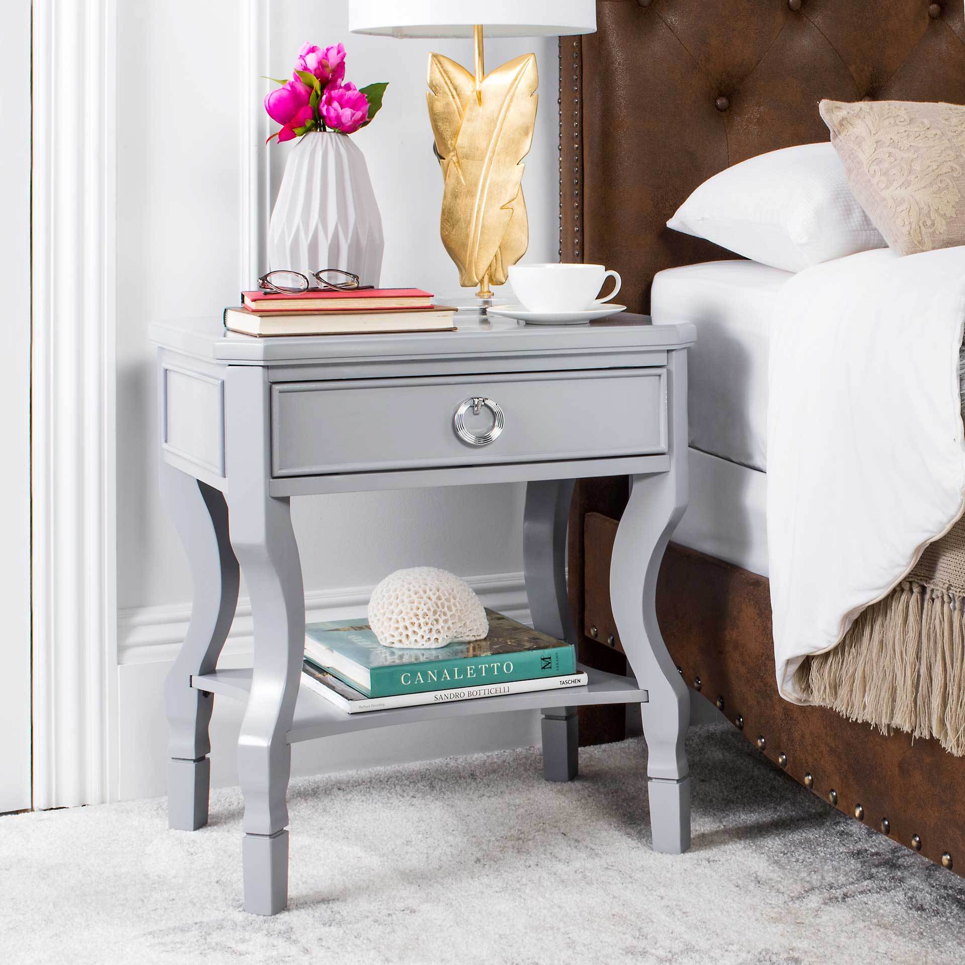 Albert One Drawer Nightstand Gray - Image 7