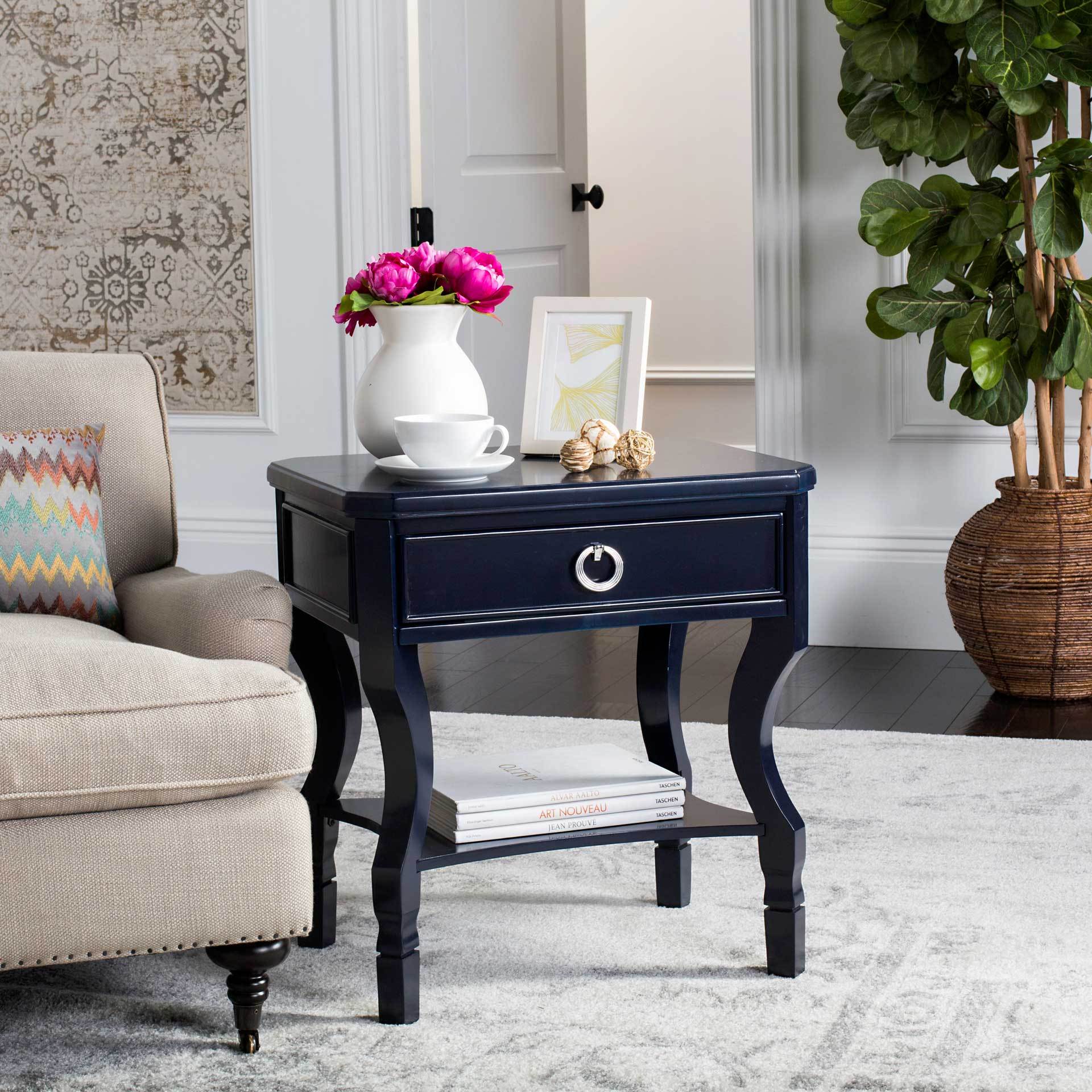 Albert One Drawer Nightstand Navy - Image 6