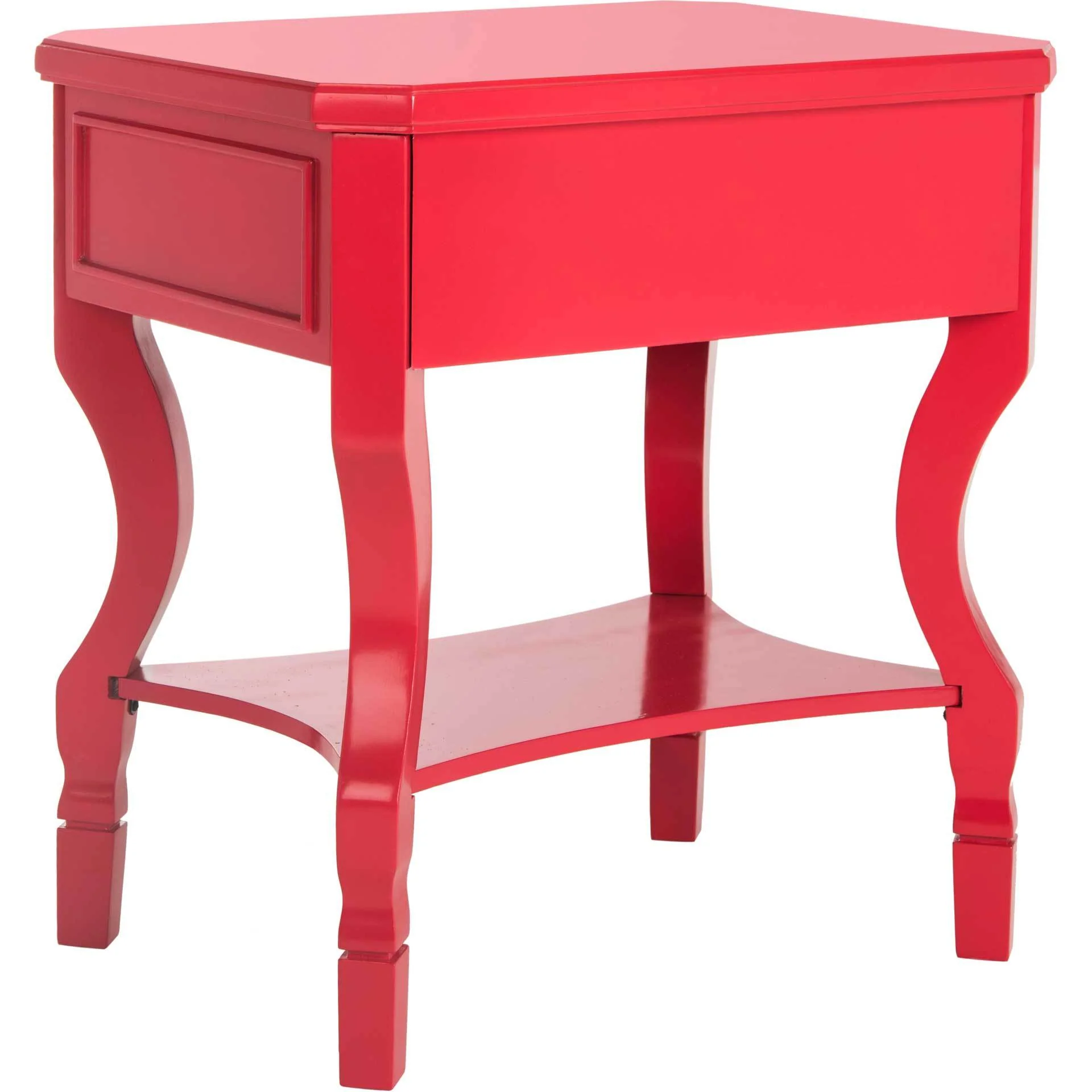 Albert One Drawer Nightstand Red - Image 4