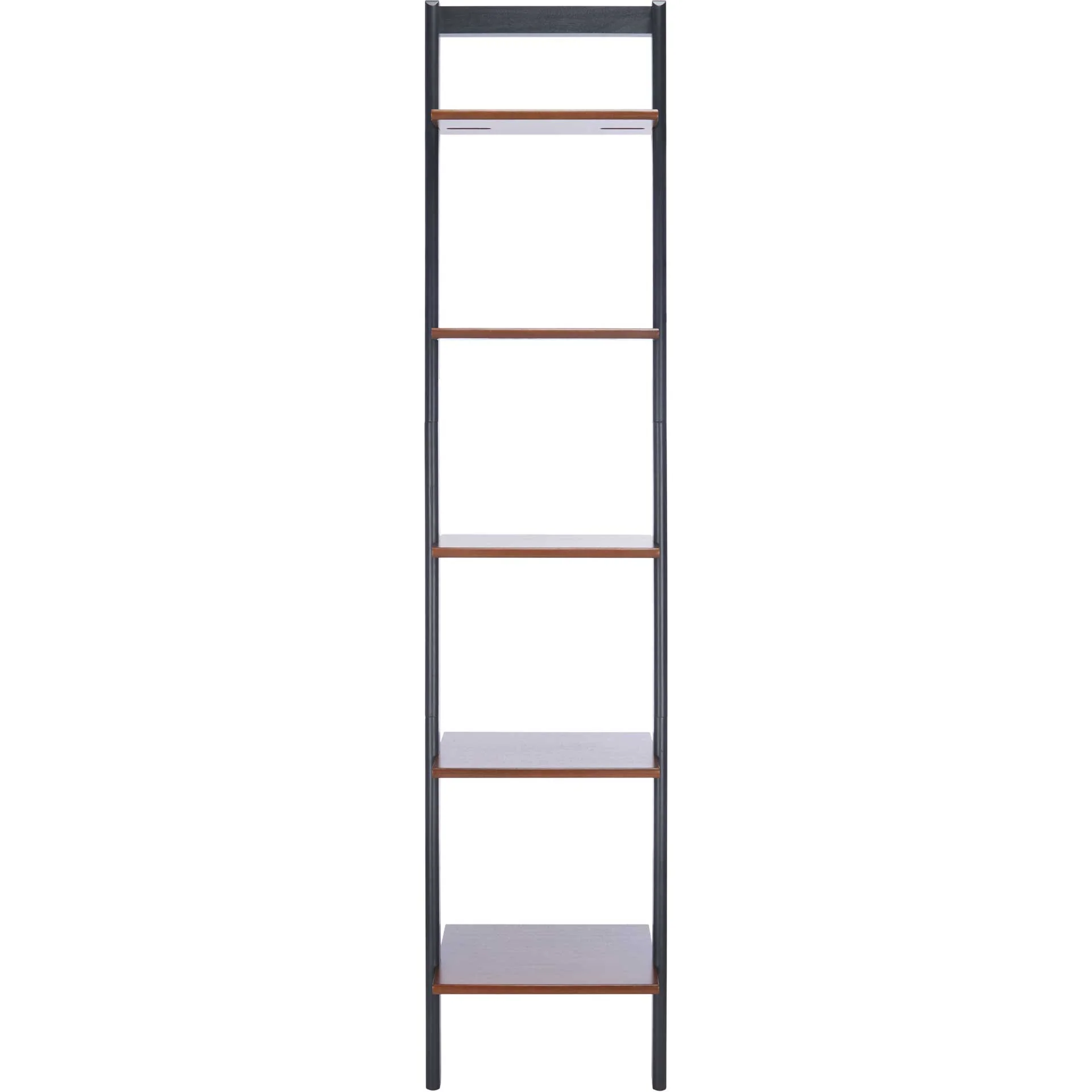 Albina 5 Tier Leaning Etagere Honey Brown/Charcoal - Image 2