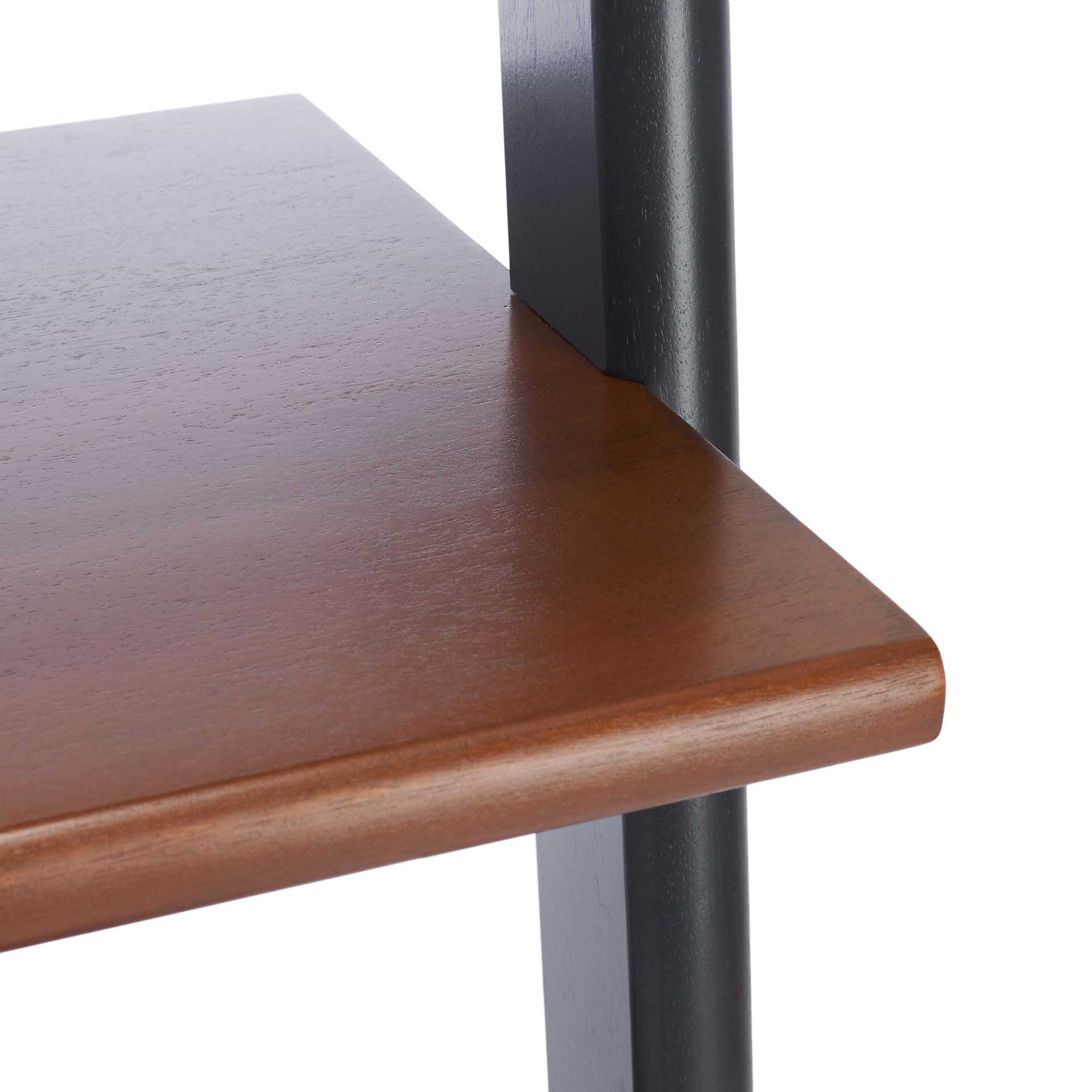 Albina 5 Tier Leaning Etagere Honey Brown/Charcoal - Image 4