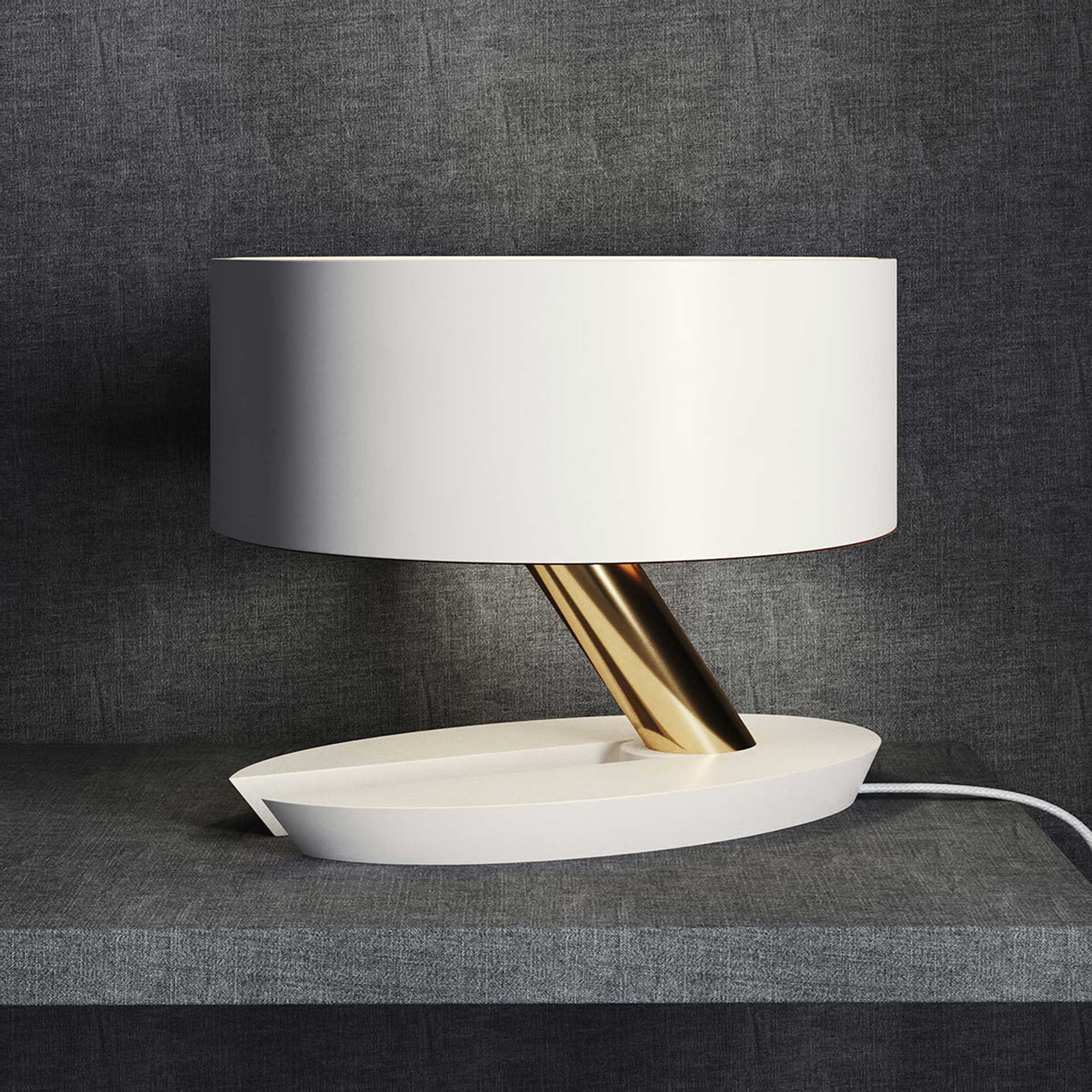 Albion Table Lamp Mont Blanc/Brass - Image 2