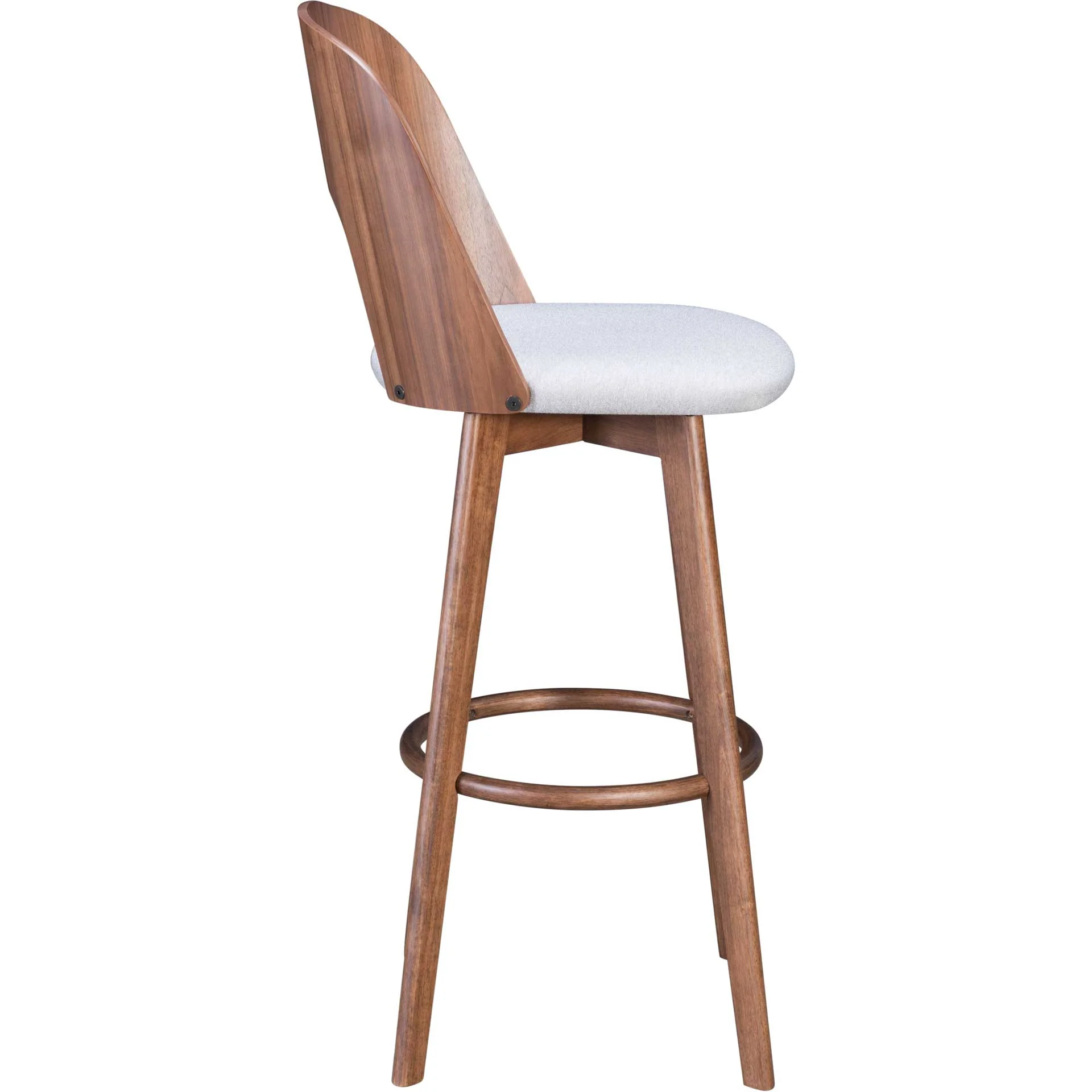 Alden Barstool Walnut/Light Gray - Image 2