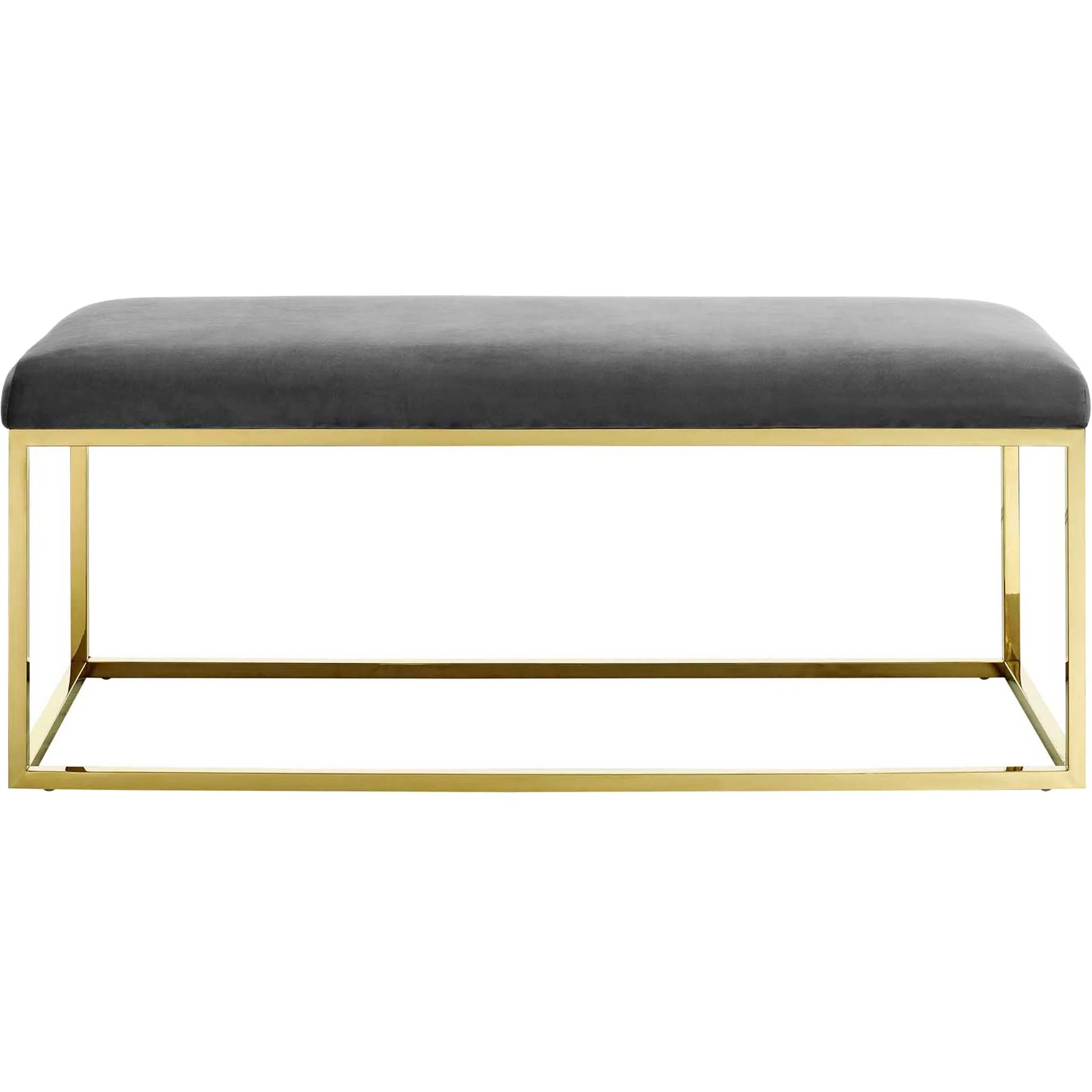 Alden Fabric Bench Gold/Gray - Image 2