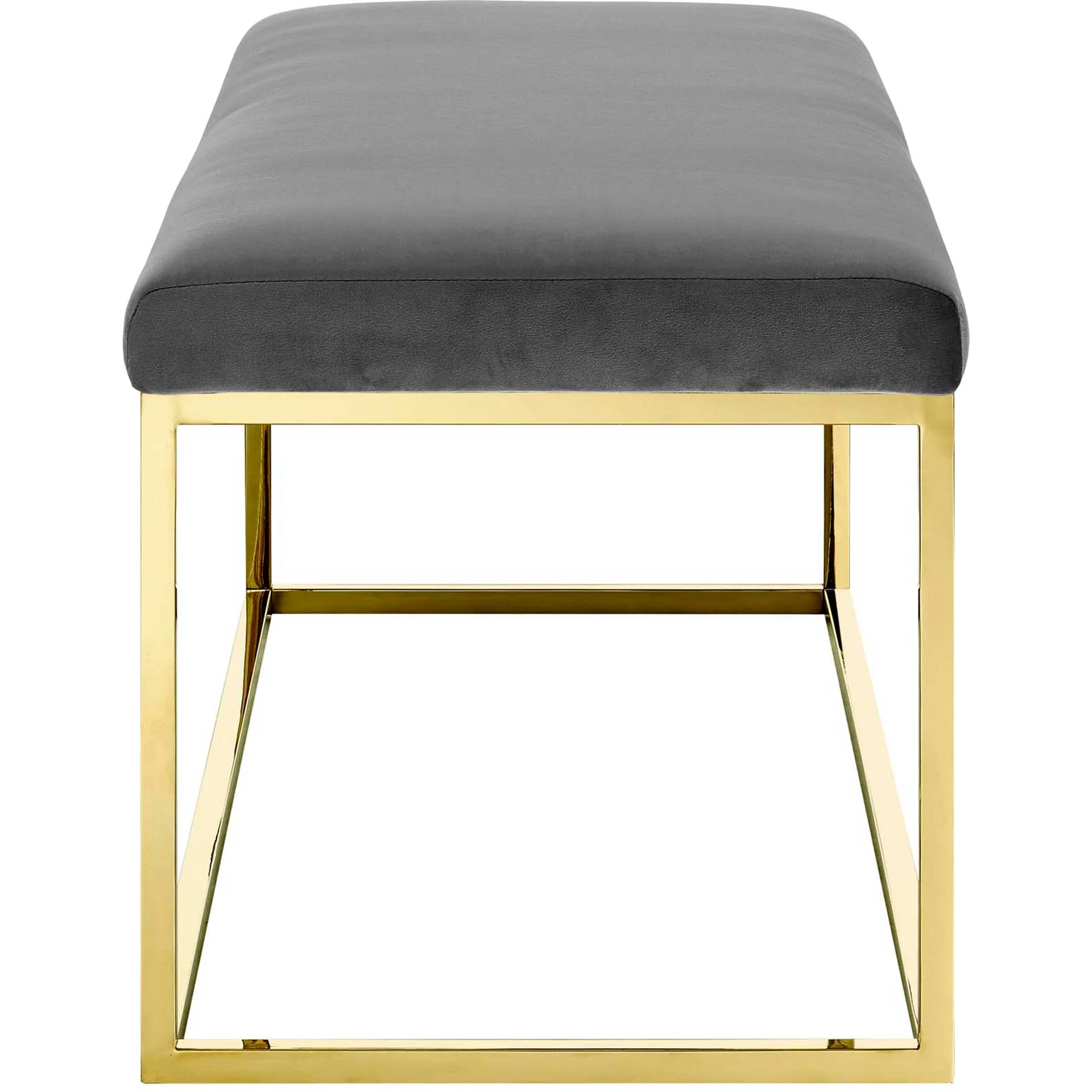 Alden Fabric Bench Gold/Gray - Image 3