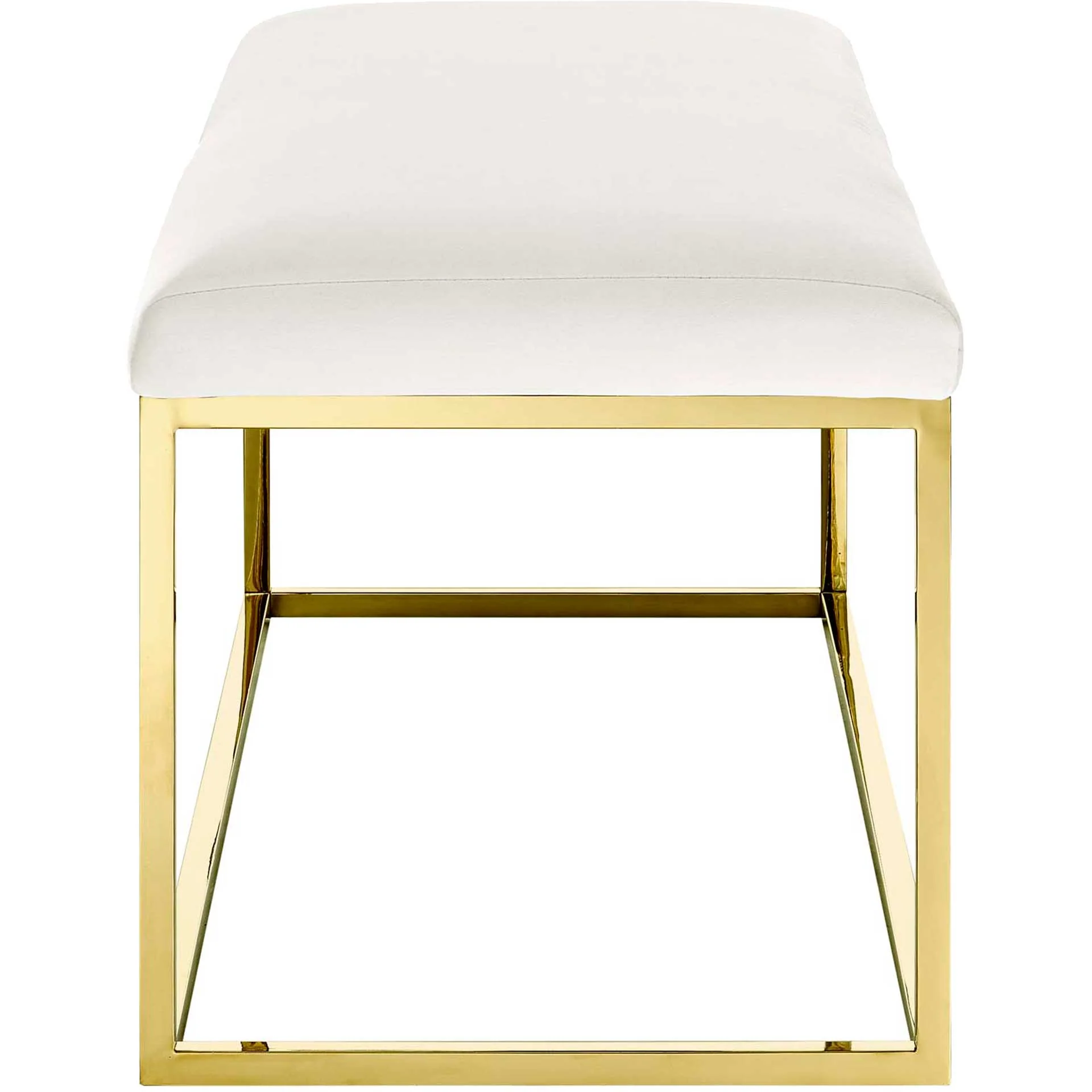 Alden Fabric Bench Gold/Ivory - Image 3