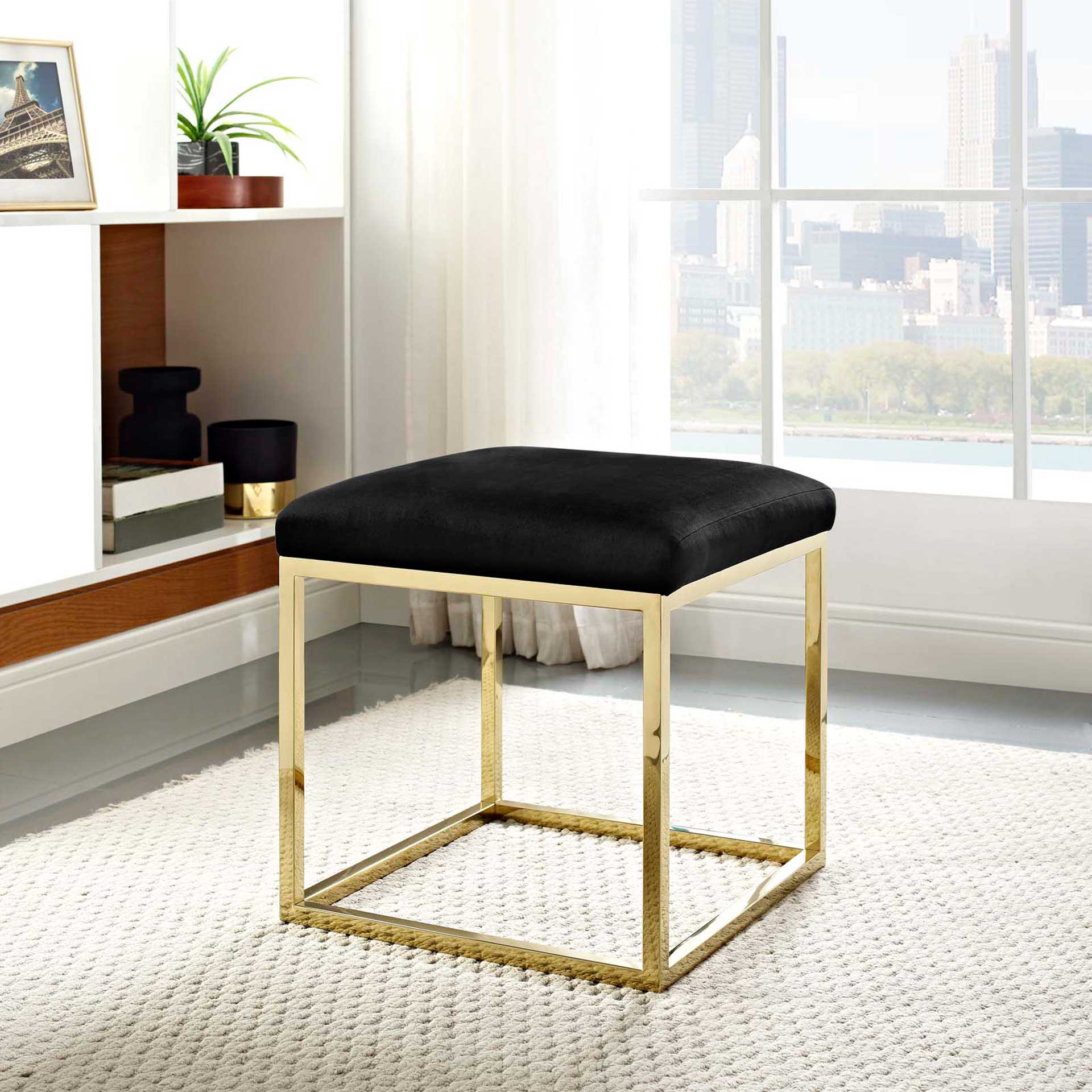 Alden Ottoman Gold/Black - Image 4