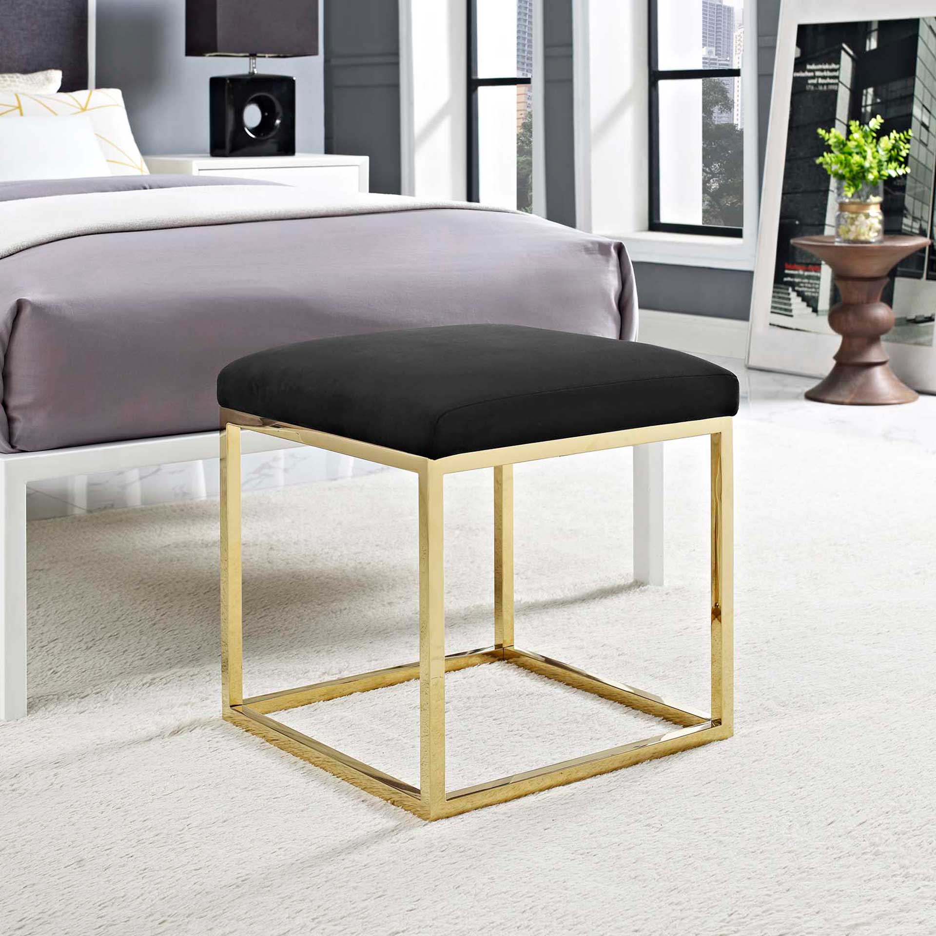 Alden Ottoman Gold/Black - Image 5