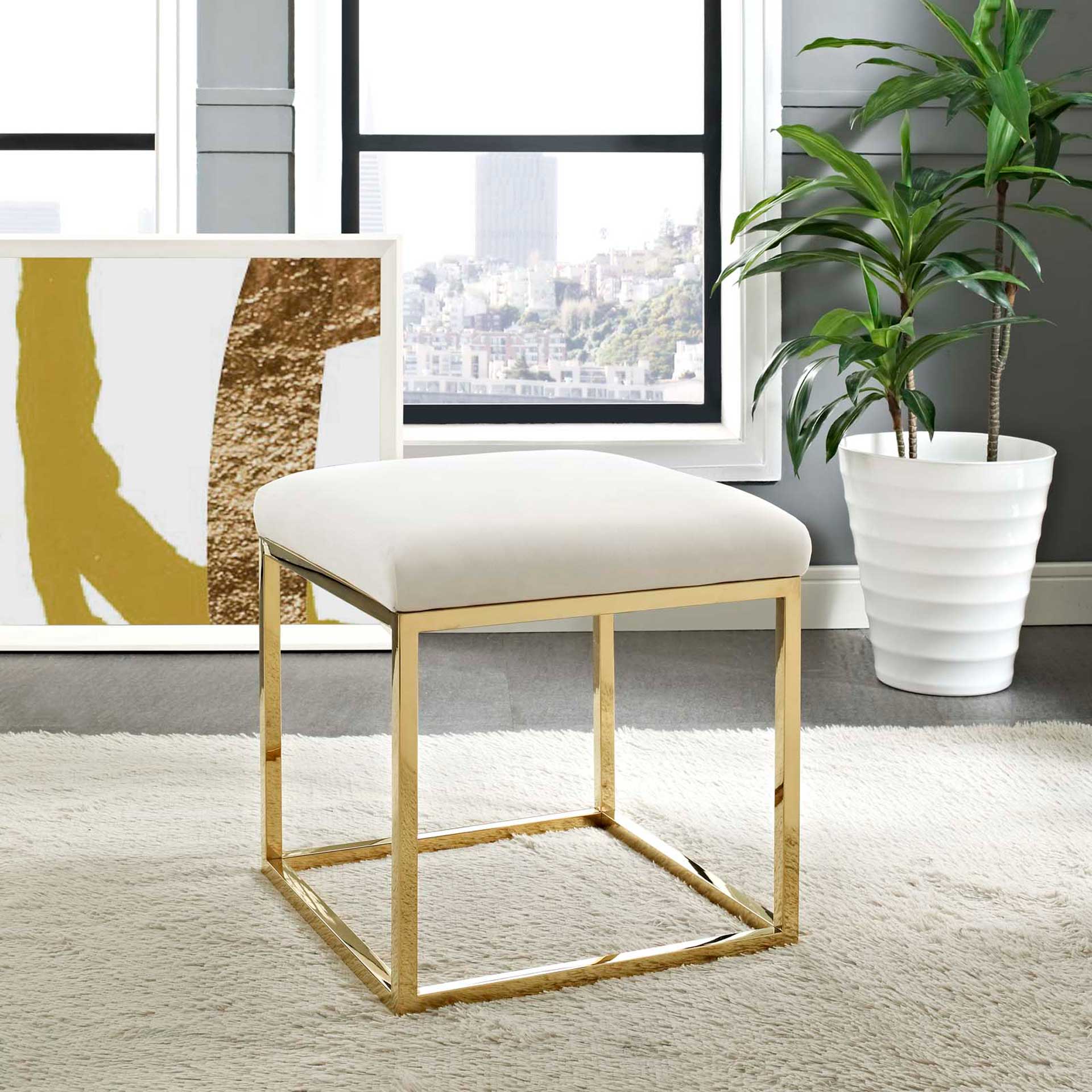 Alden Ottoman Gold/Ivory - Image 4