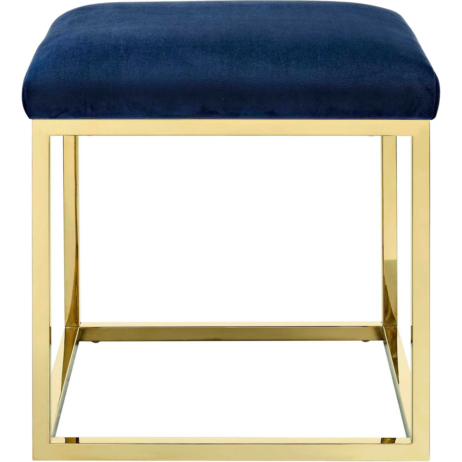 Alden Ottoman Gold/Navy - Image 2