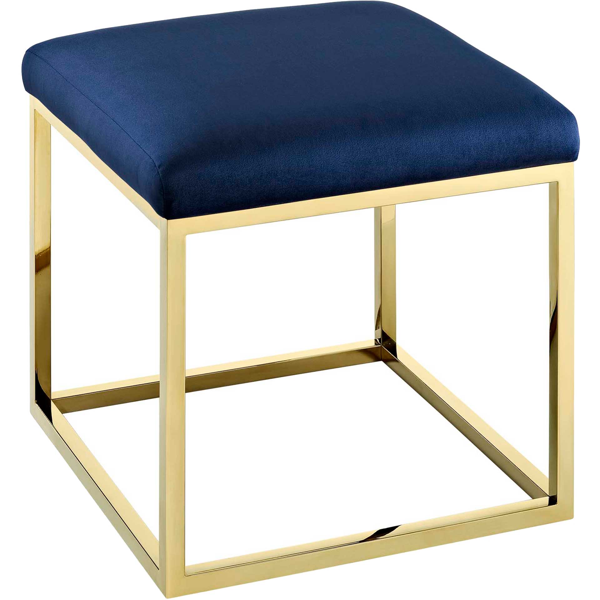 Alden Ottoman Gold/Navy - Image 3