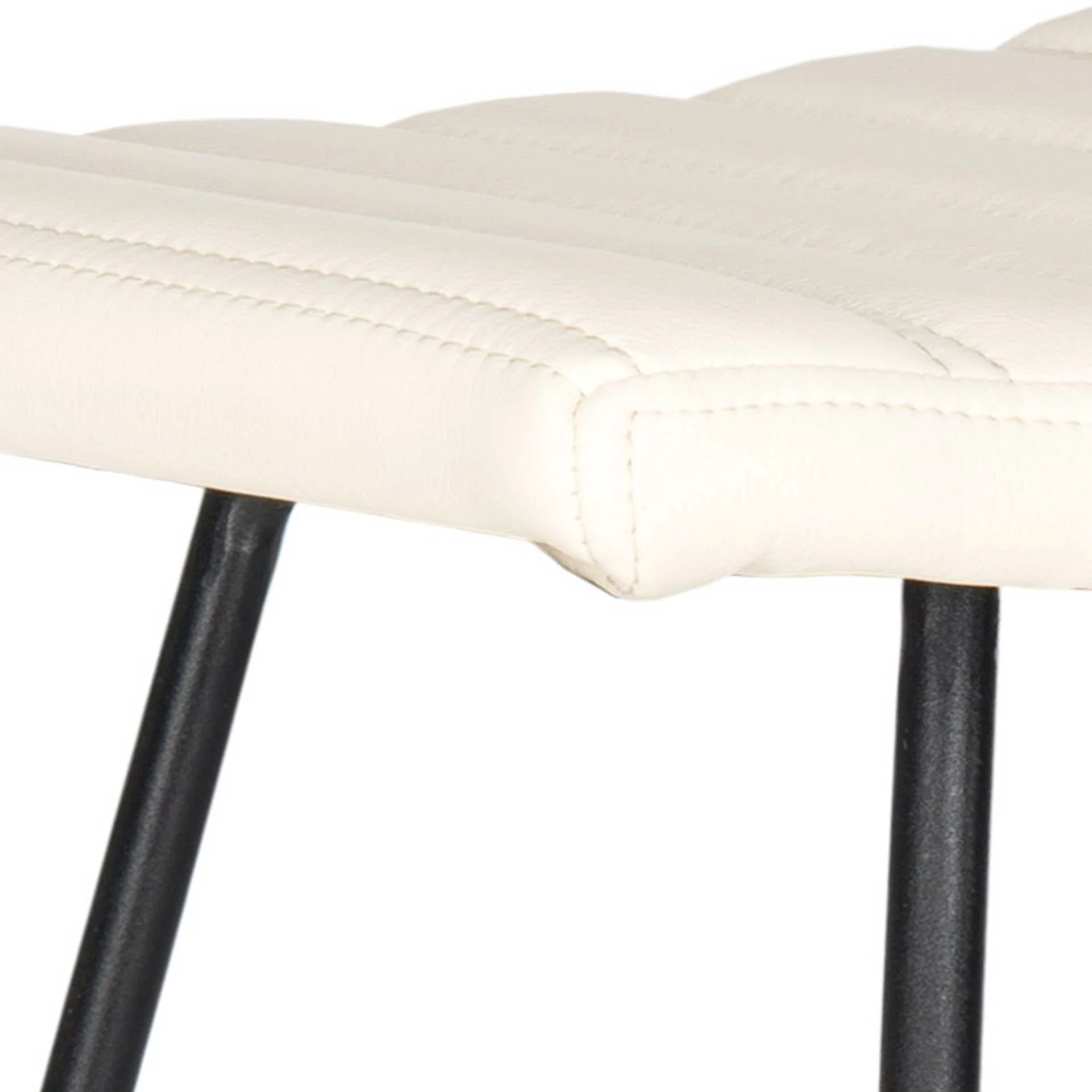 Aldo A-Line Bar Stool Cream/Black (Set of 2) - Image 4