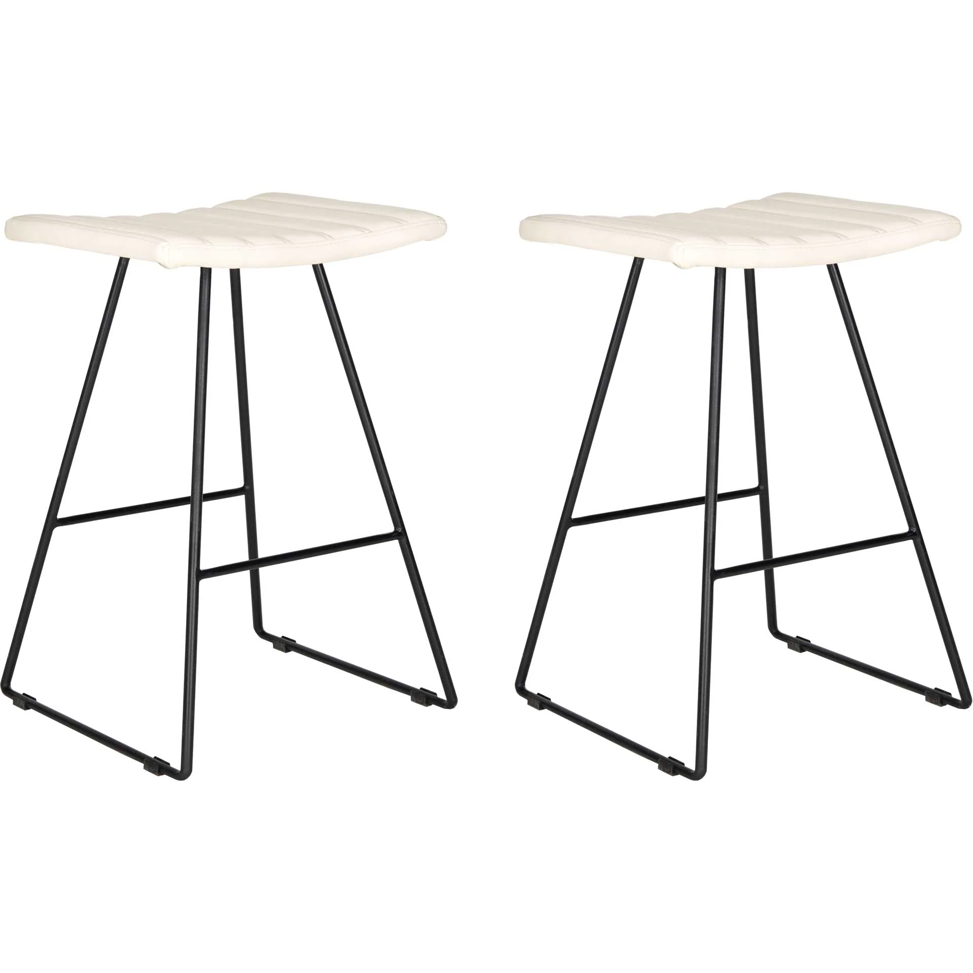Aldo A-Line Bar Stool Cream/Black (Set of 2) - Image 8