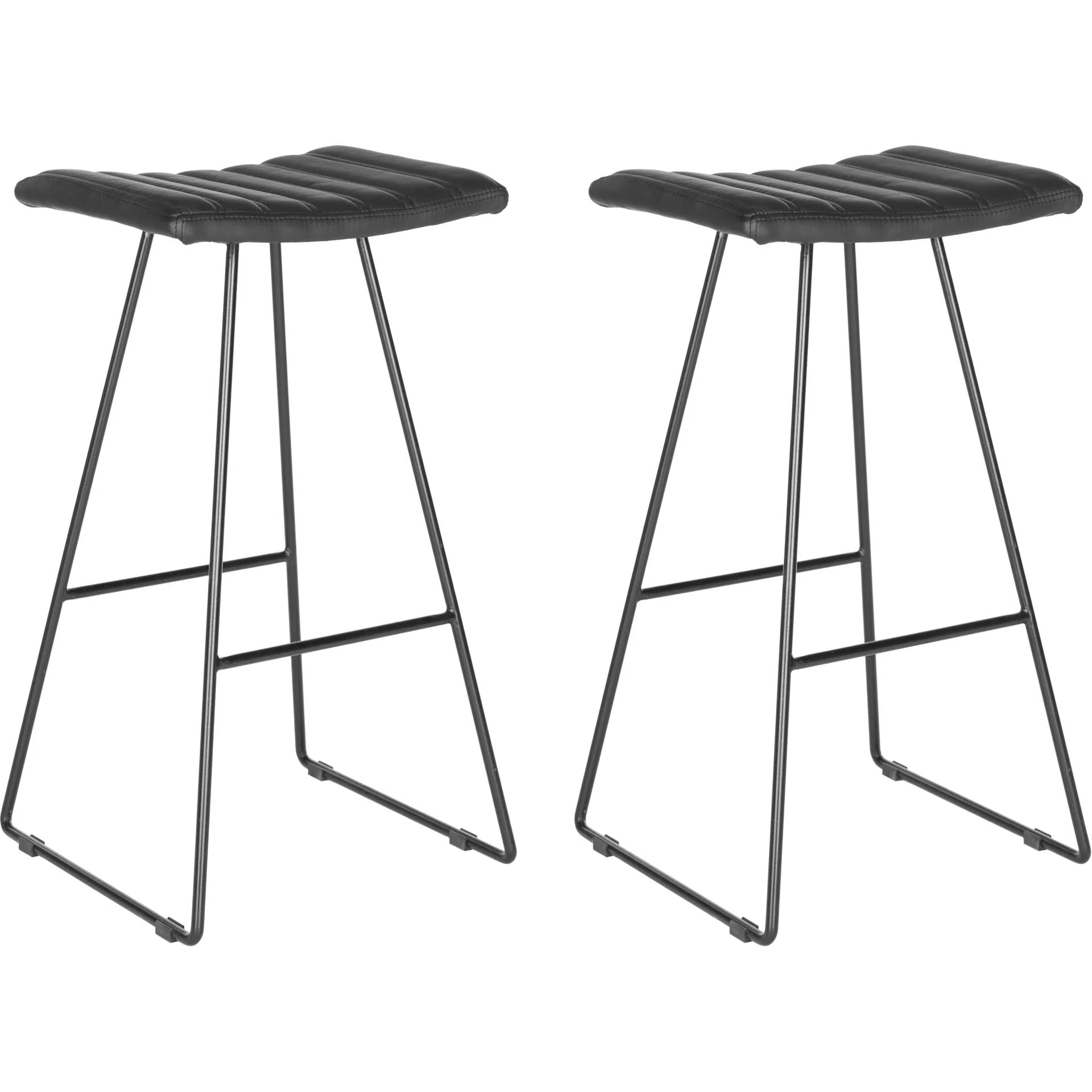 Aldo Bar Stool Black/Black (Set of 2) - Image 2
