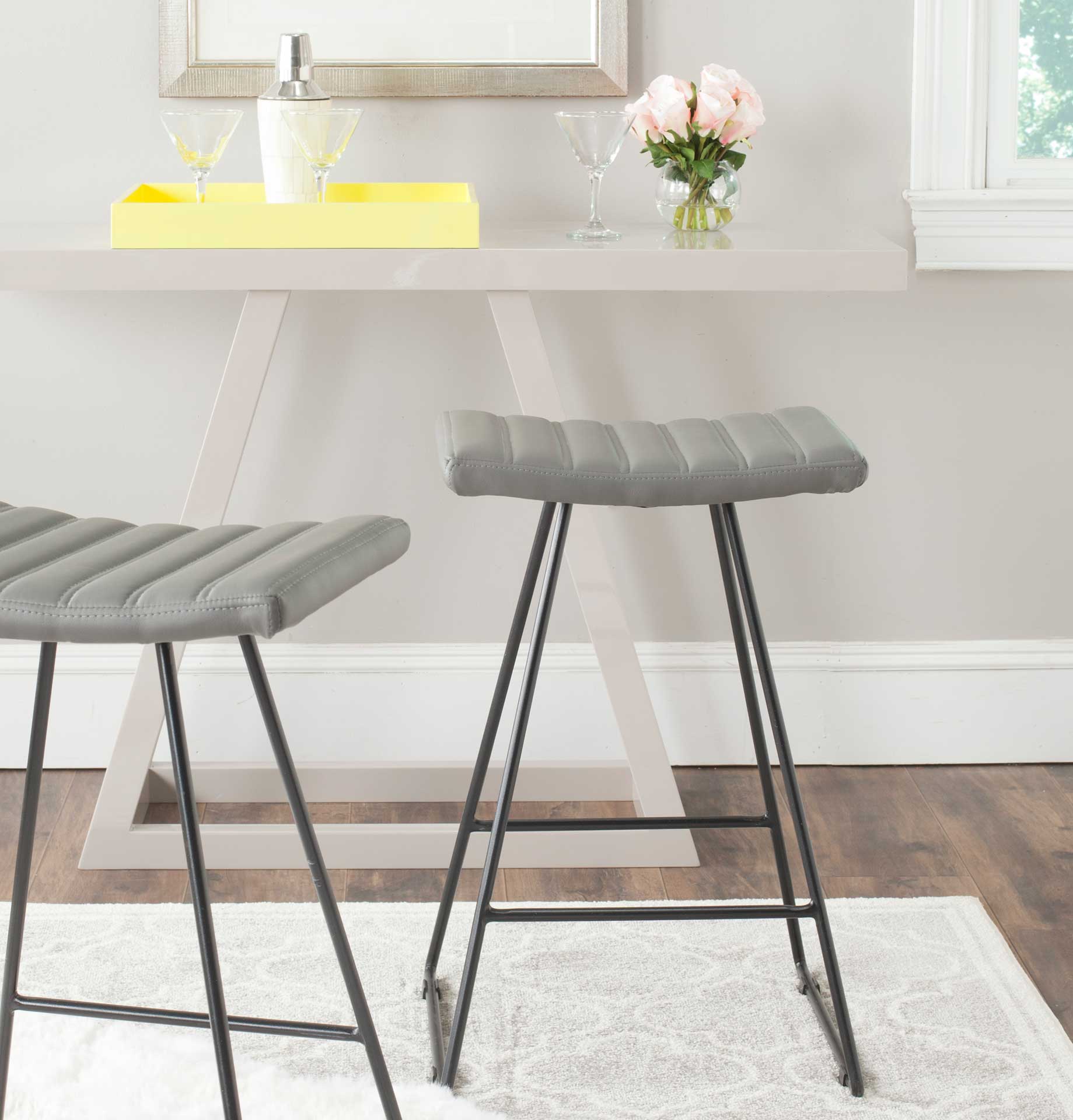 Aldo Bar Stool Gray/Black (Set of 2) - Image 12