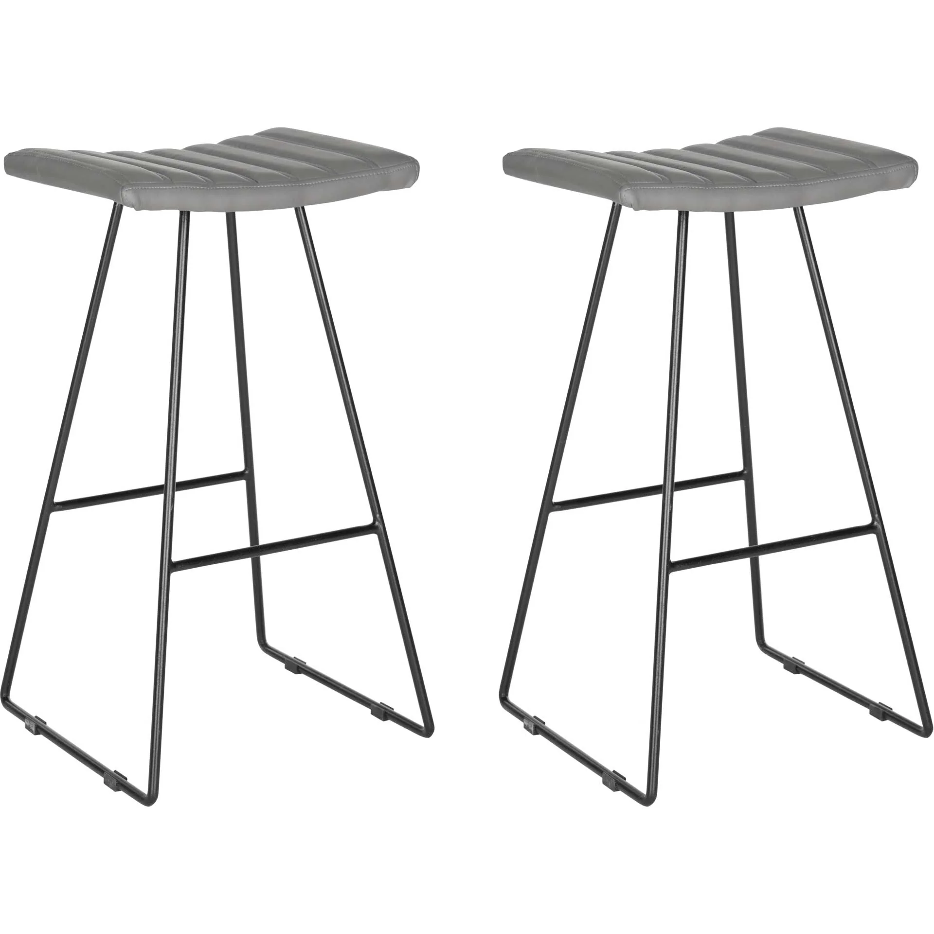 Aldo Bar Stool Gray/Black (Set of 2) - Image 2