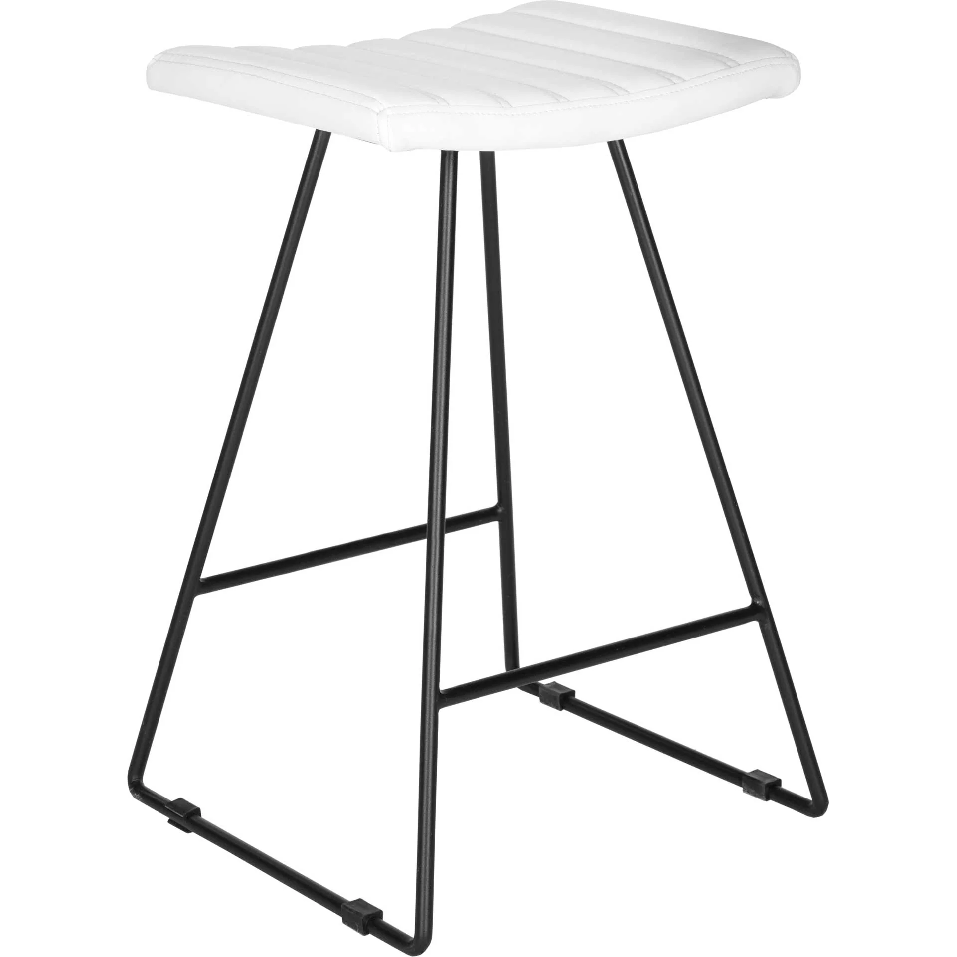Aldo Bar Stool White/Black (Set of 2) - Image 7