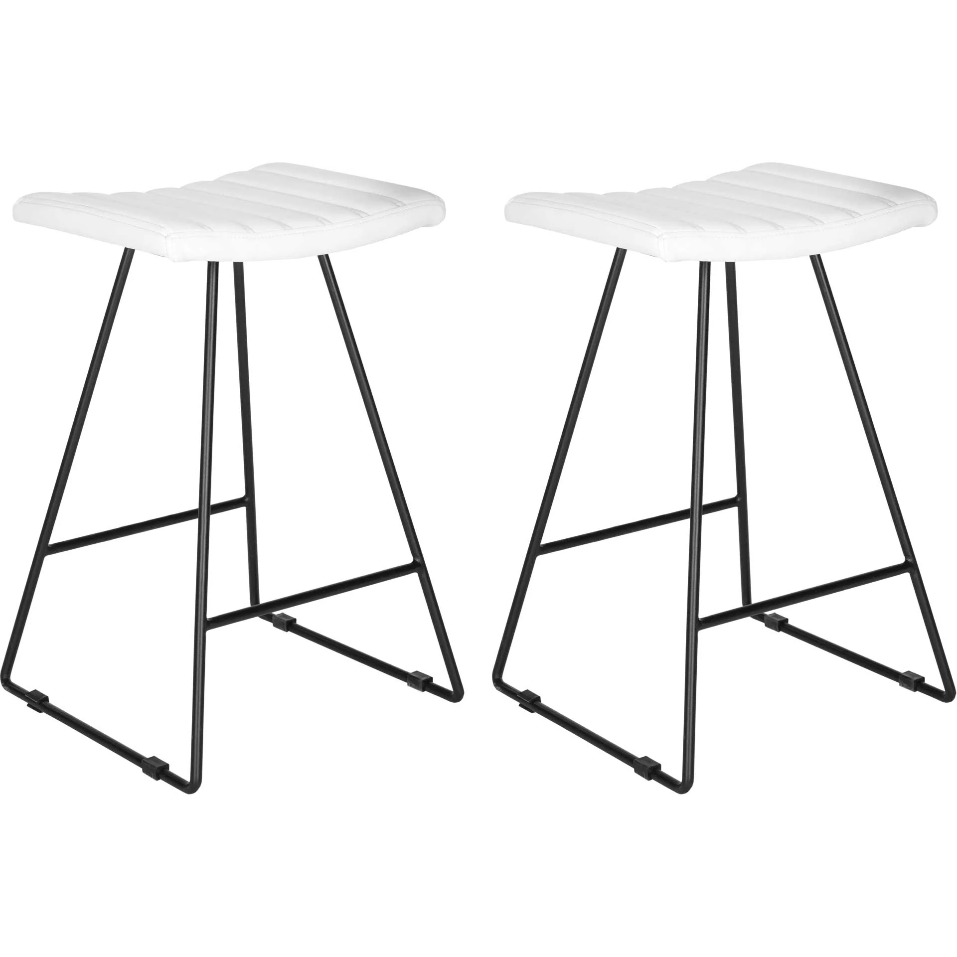 Aldo Bar Stool White/Black (Set of 2) - Image 8