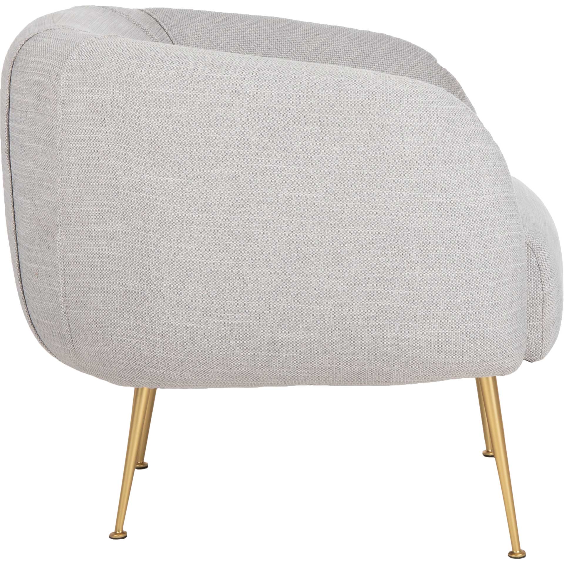 Alejandra Poly Blend Accent Chair Light Gray - Image 3