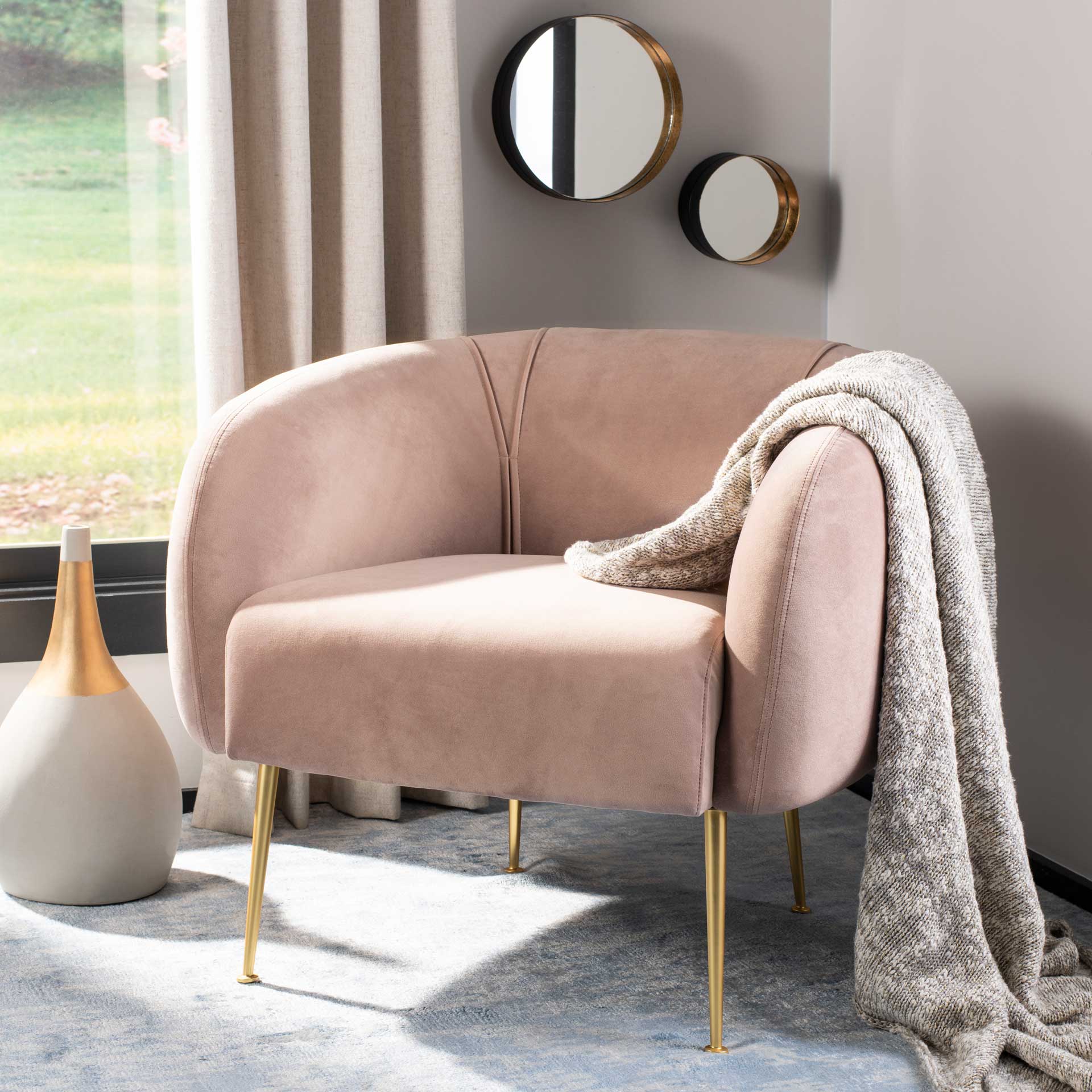 Alejandra Poly Blend Accent Chair Paul Mauve - Image 10