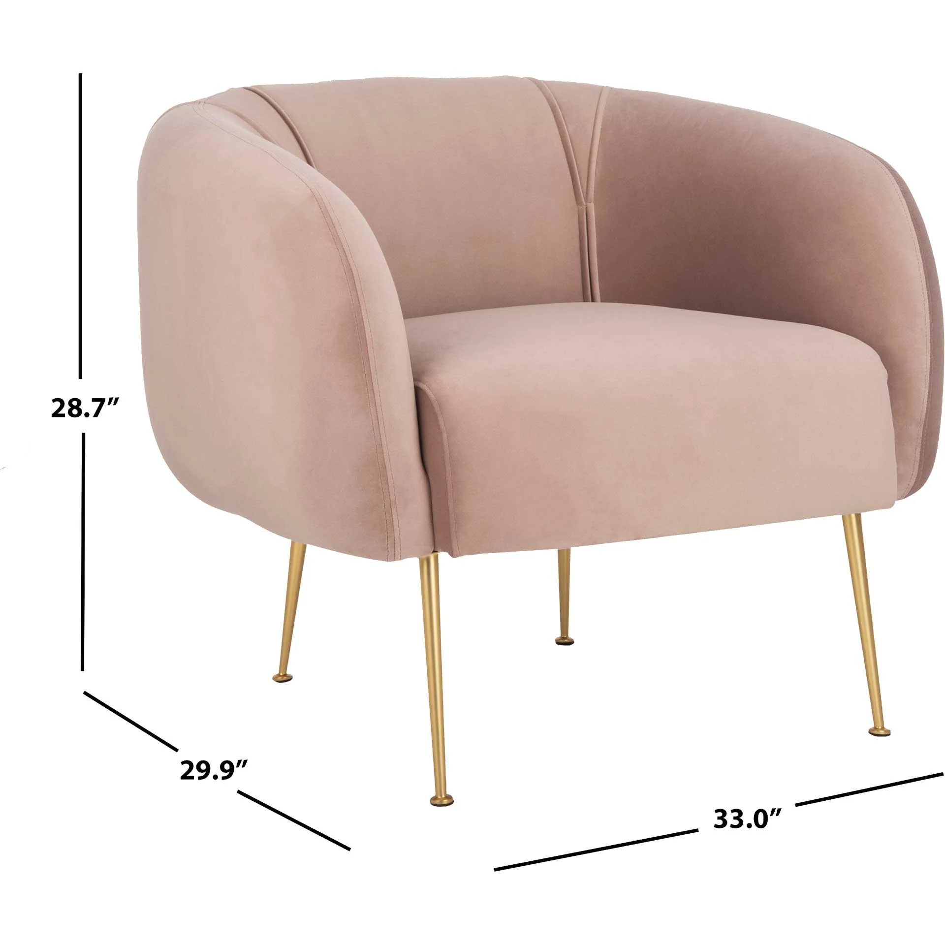Alejandra Poly Blend Accent Chair Paul Mauve - Image 9