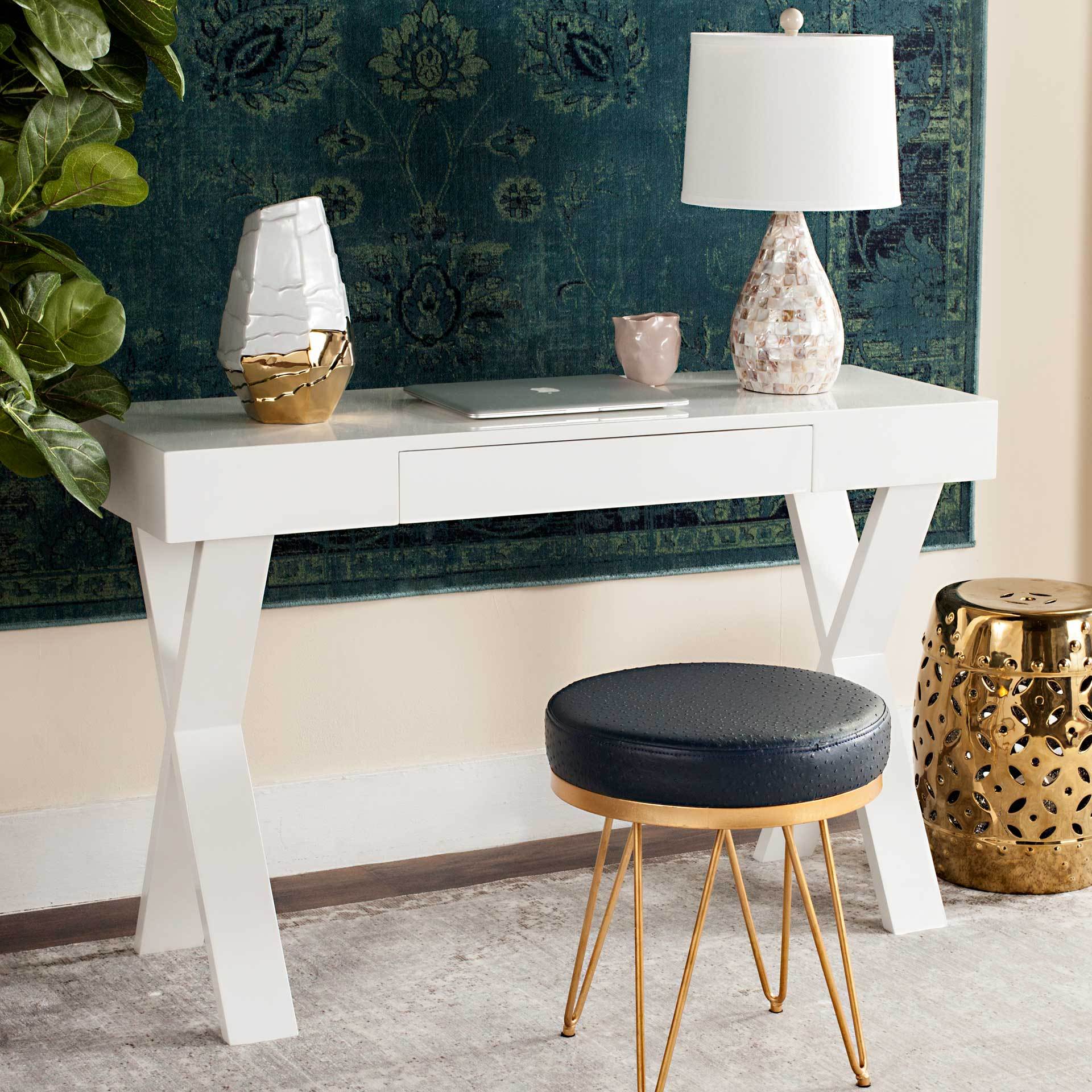 Alena Lacquer One Drawer Vanity Desk - Image 6