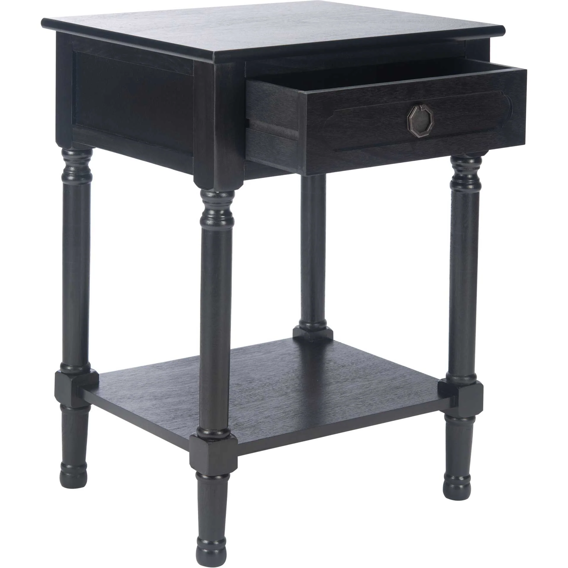 Alessa 1 Drawer Accent Table Black - Image 2
