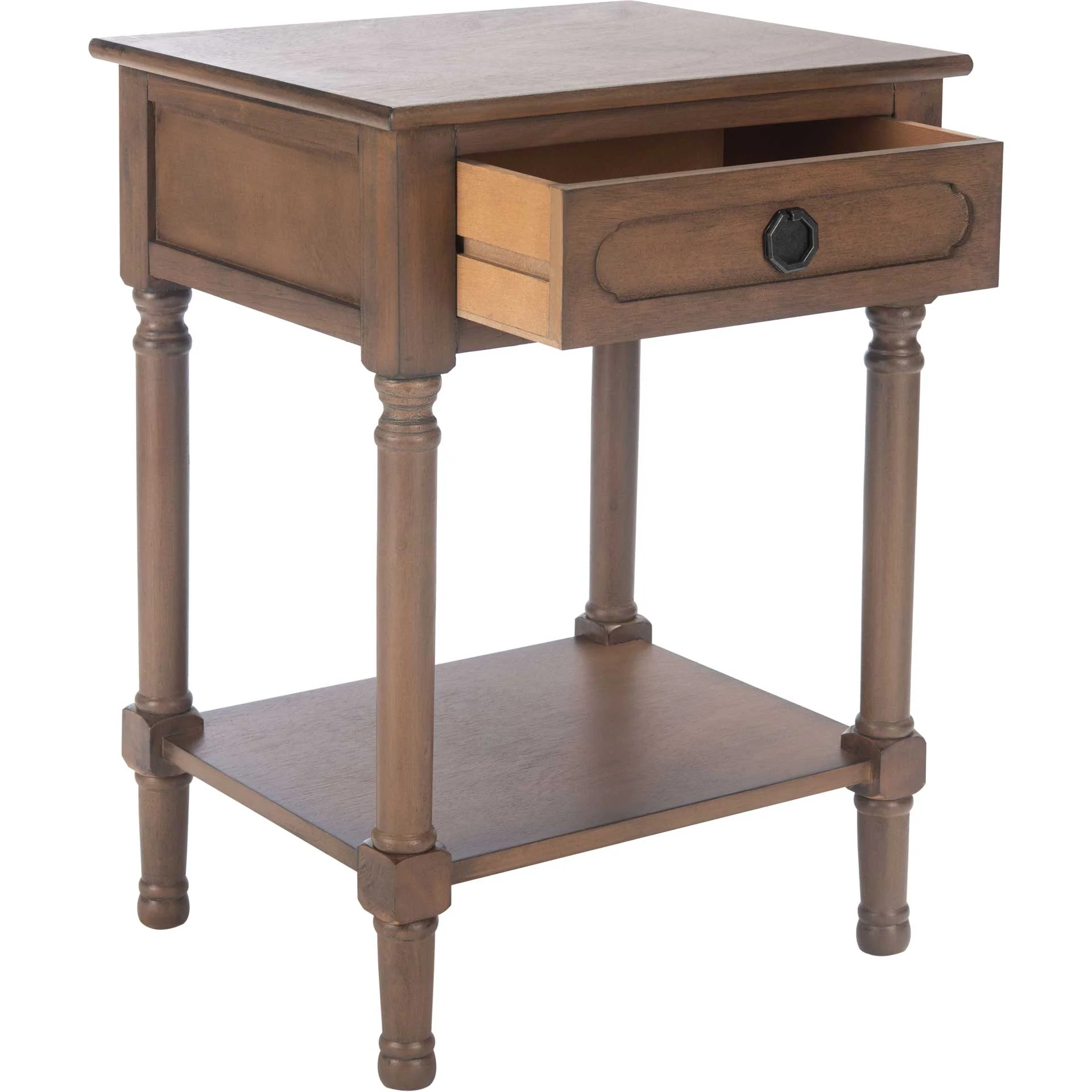 Alessa 1 Drawer Accent Table Brown - Image 2