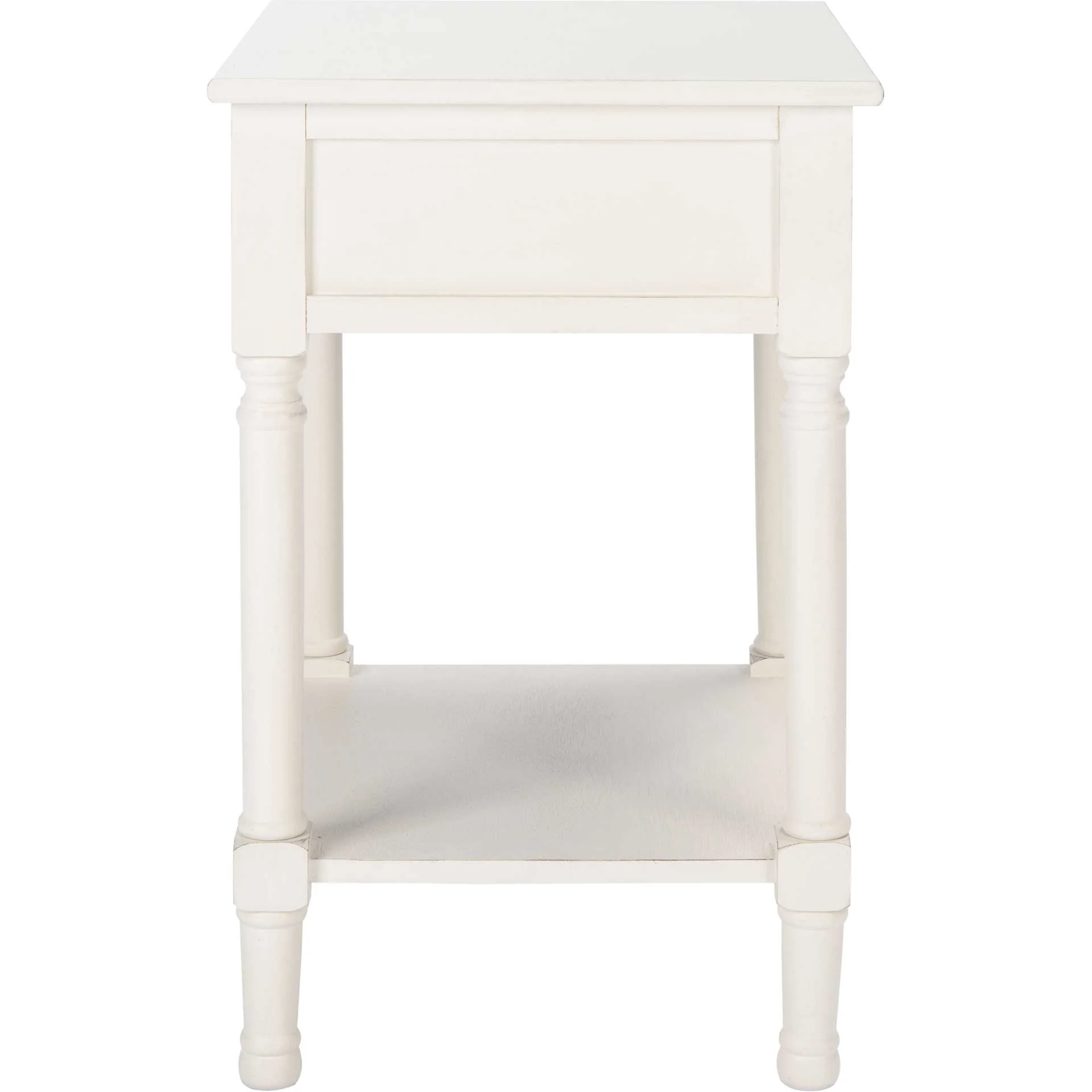 Alessa 1 Drawer Accent Table Distressed White - Image 3
