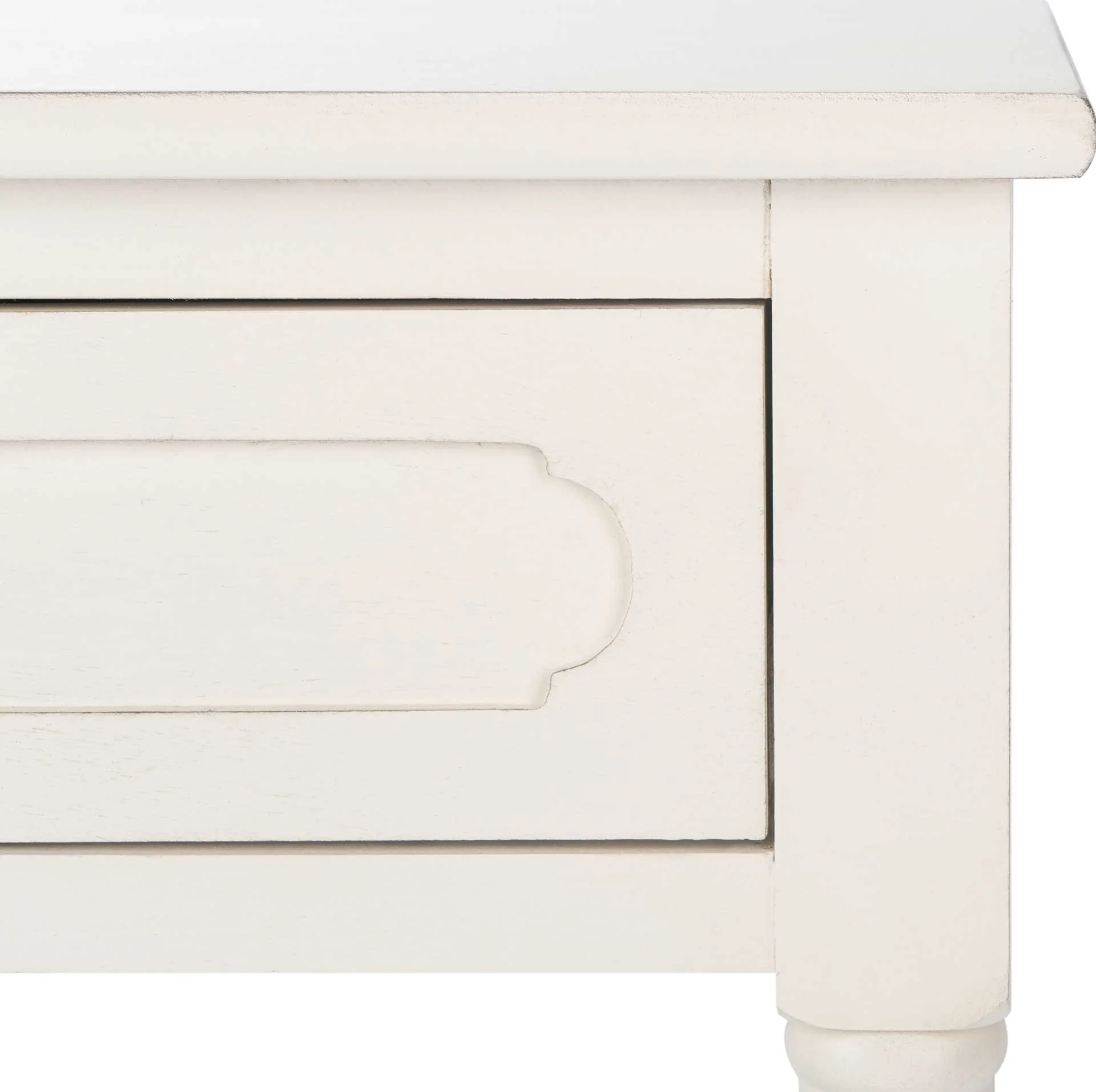 Alessa 1 Drawer Accent Table Distressed White - Image 5