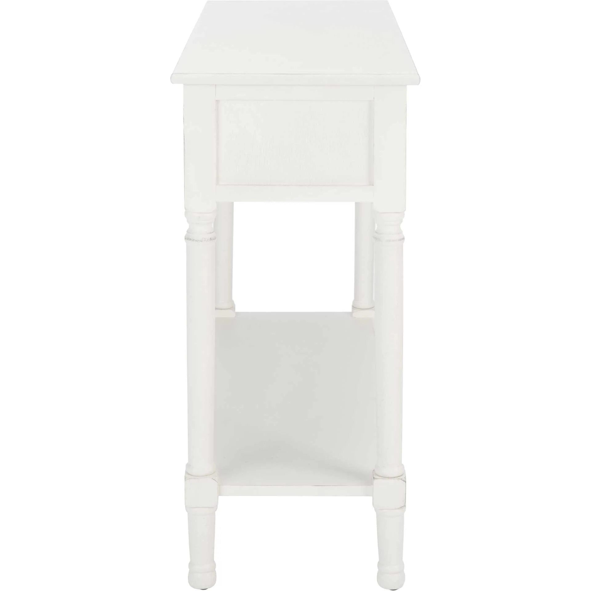 Alessa 2 Drawer Console Table Distressed White - Image 3