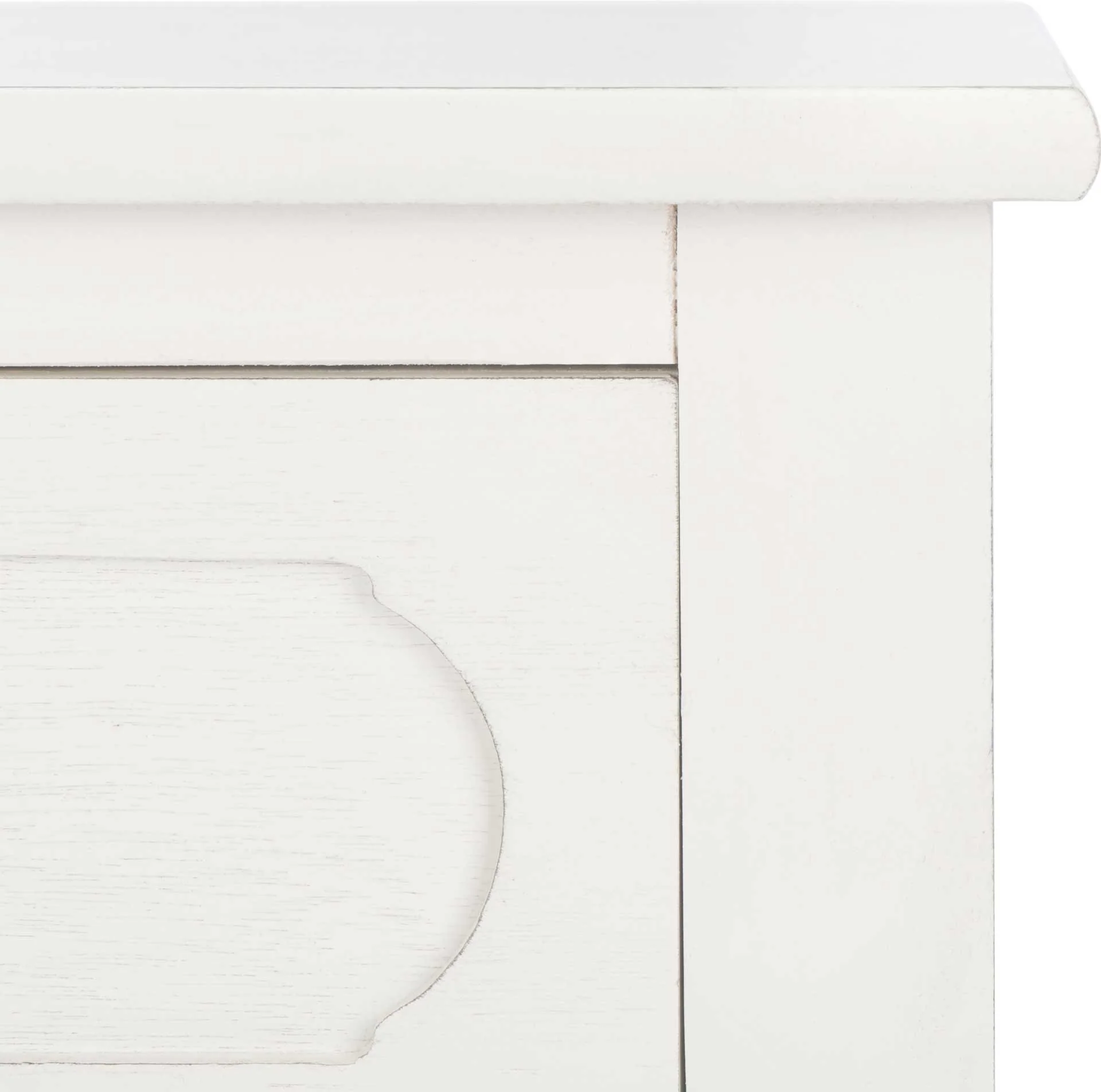 Alessa 2 Drawer Console Table Distressed White - Image 5