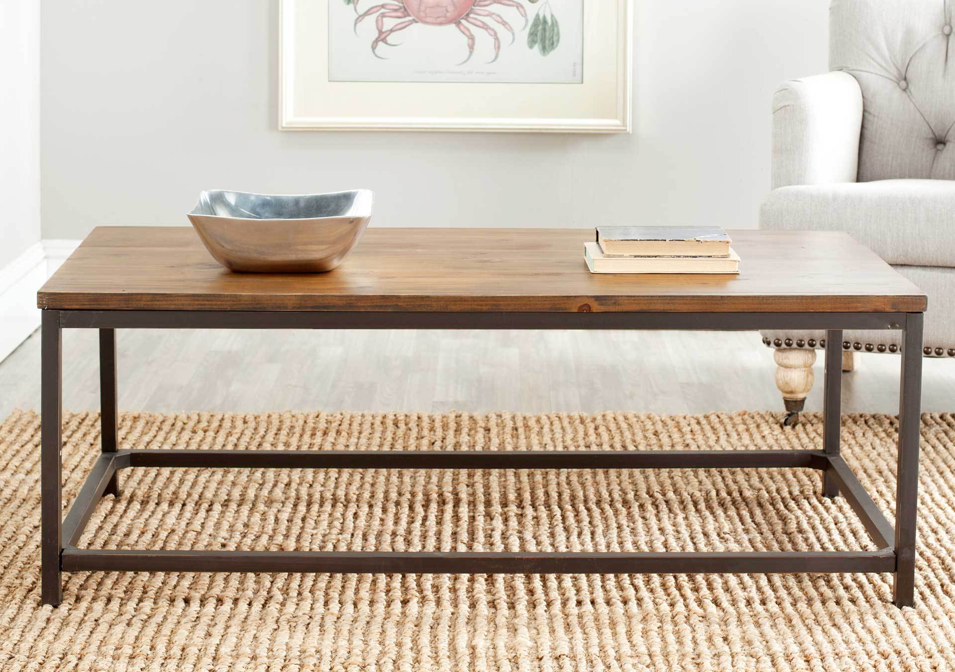Alex Coffee Table Brown Pine - Image 4